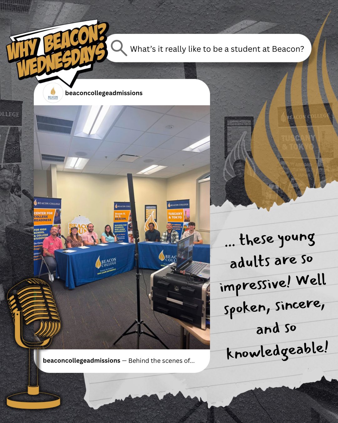 Behind the scenes of last... - Beacon College Admissions | Facebook