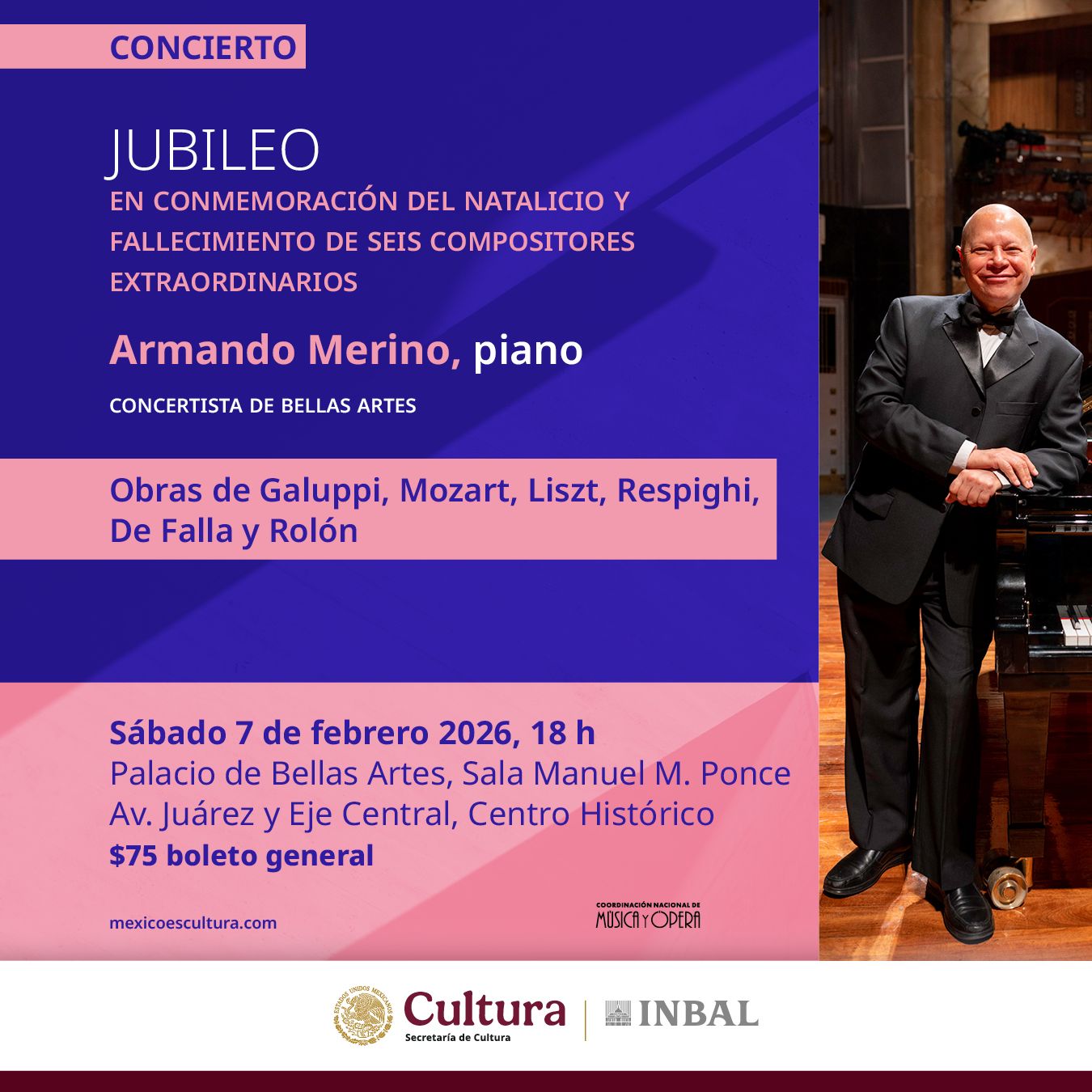 Música INBAL - 🎹 Júbilo: Un concierto para celebrar la... | Facebook