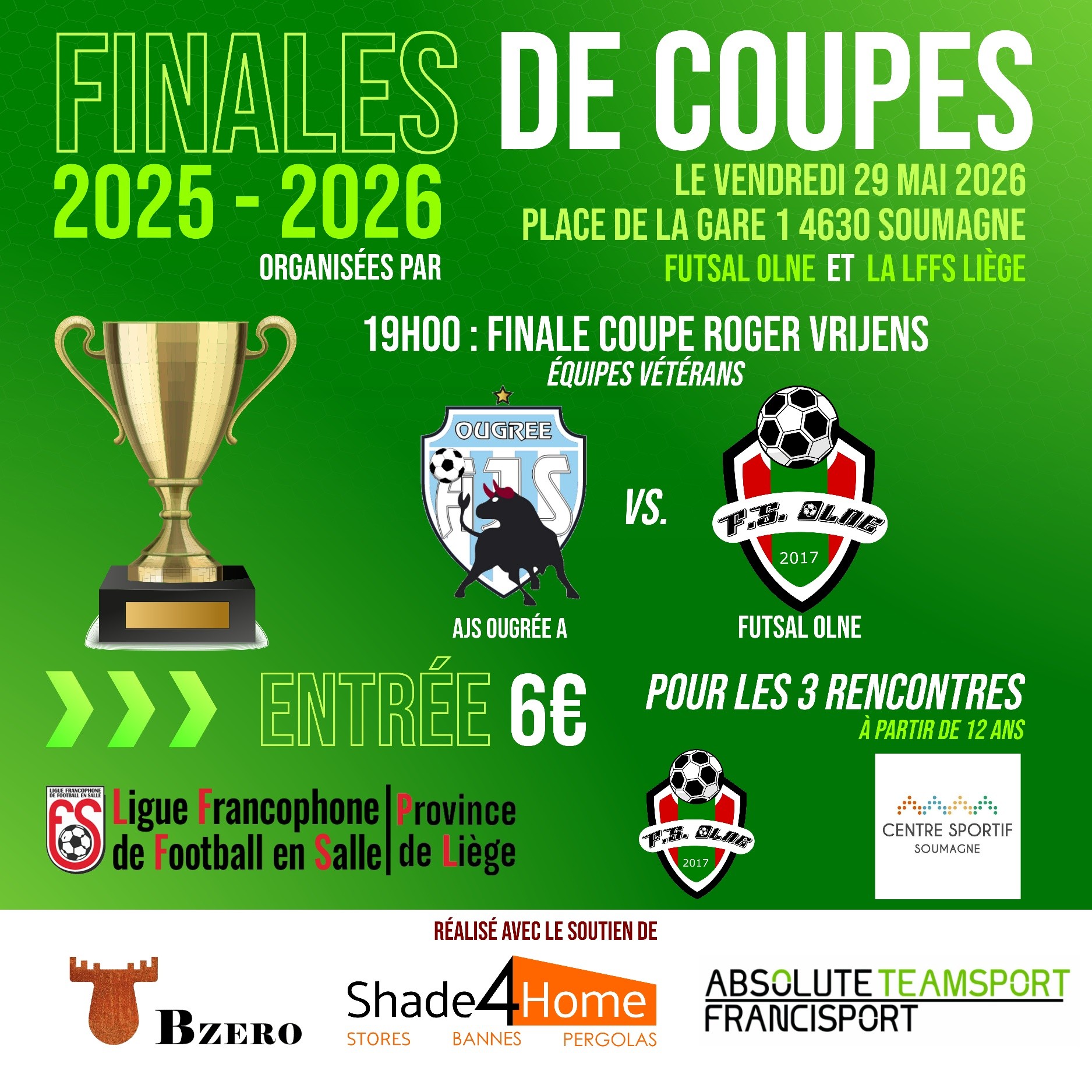 Finale Coupe Roger Vrijens (Vétérans) AJS Ougrée Futsal A vs. Futsal Olne