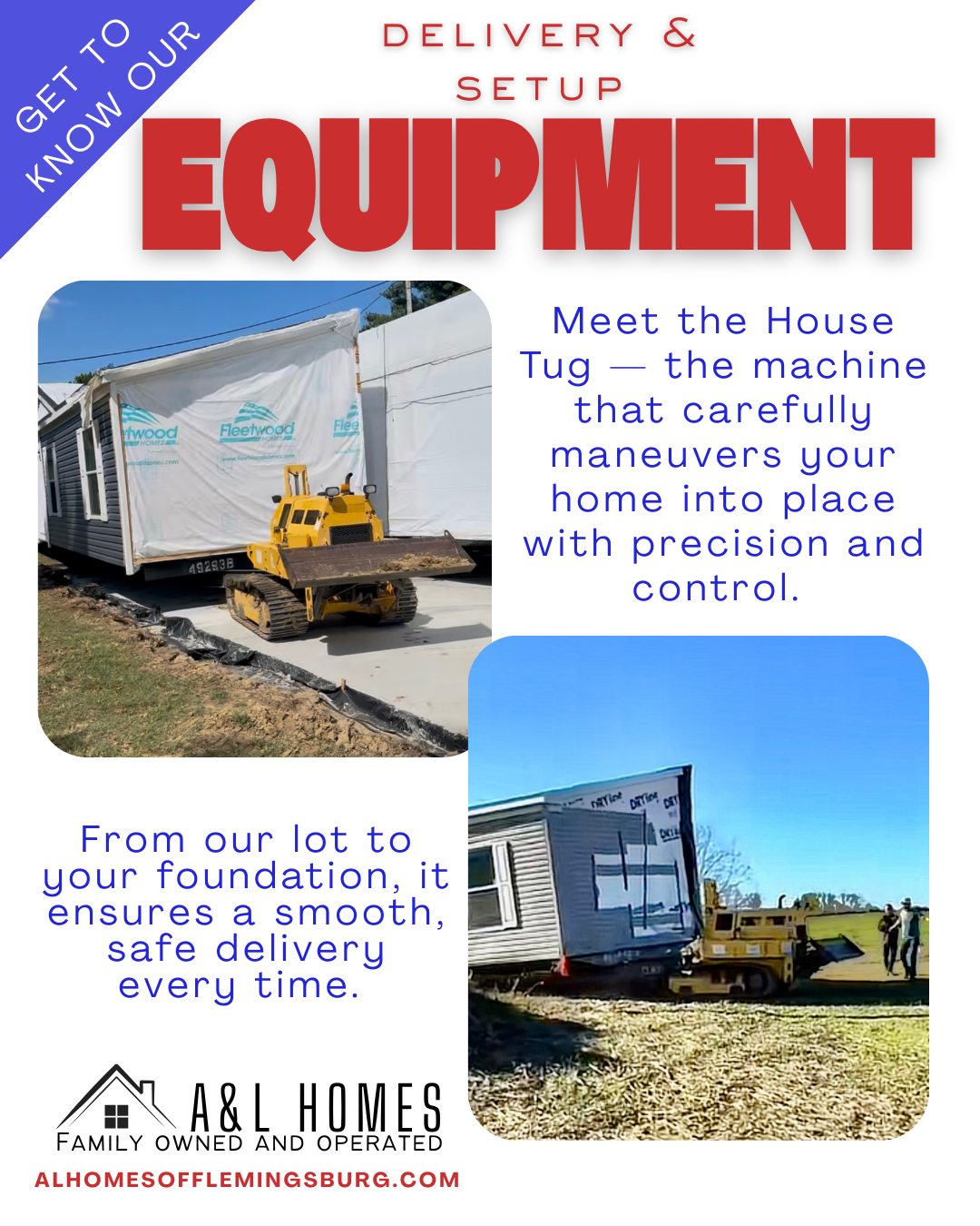 A&L Homes - Delivery & Set-Up Equipment Series 🚛 Meet the... | Facebook