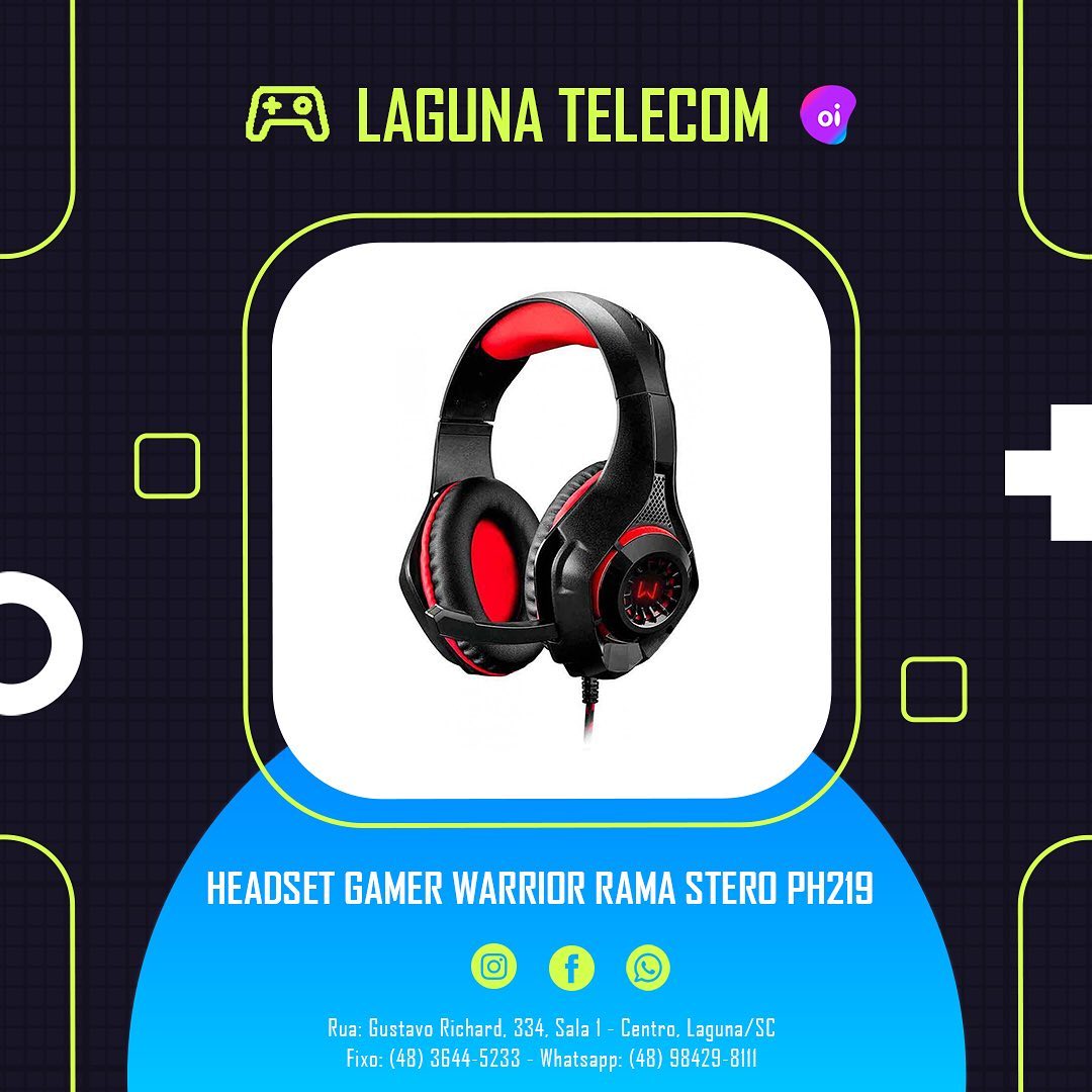 Laguna Telecom - 🎧 Headset Gamer Warrior na cor... | Facebook