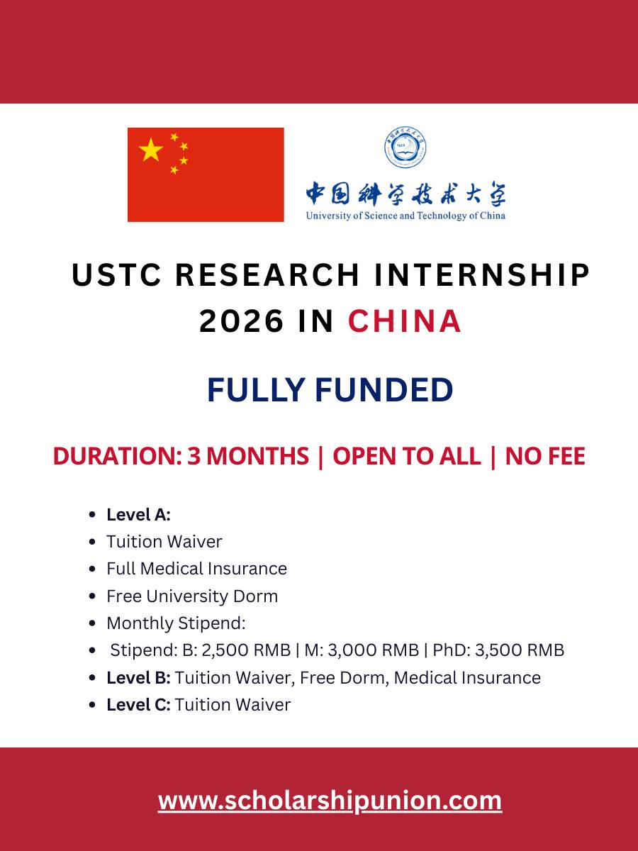 Scholarship - USTC Research Internship 2026 in China | Fully Funded | 📌 ...