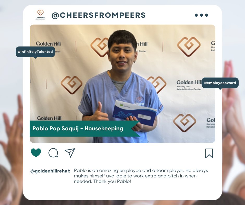 Golden - Congratulations to our Cheers from Peers winner - Pablo Pop ...