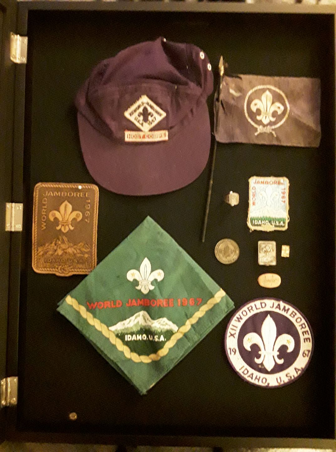 Collectibles from 1967 world scout jamboree