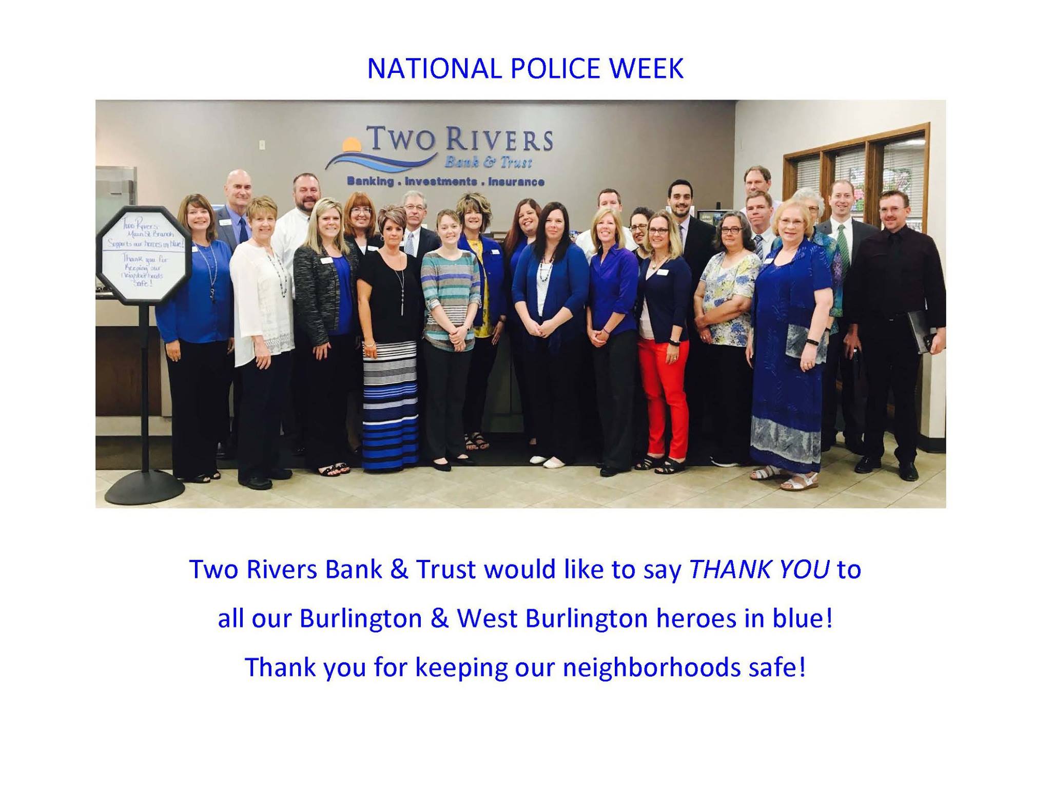 What a way to honor those who... - Two Rivers Bank & Trust | Facebook
