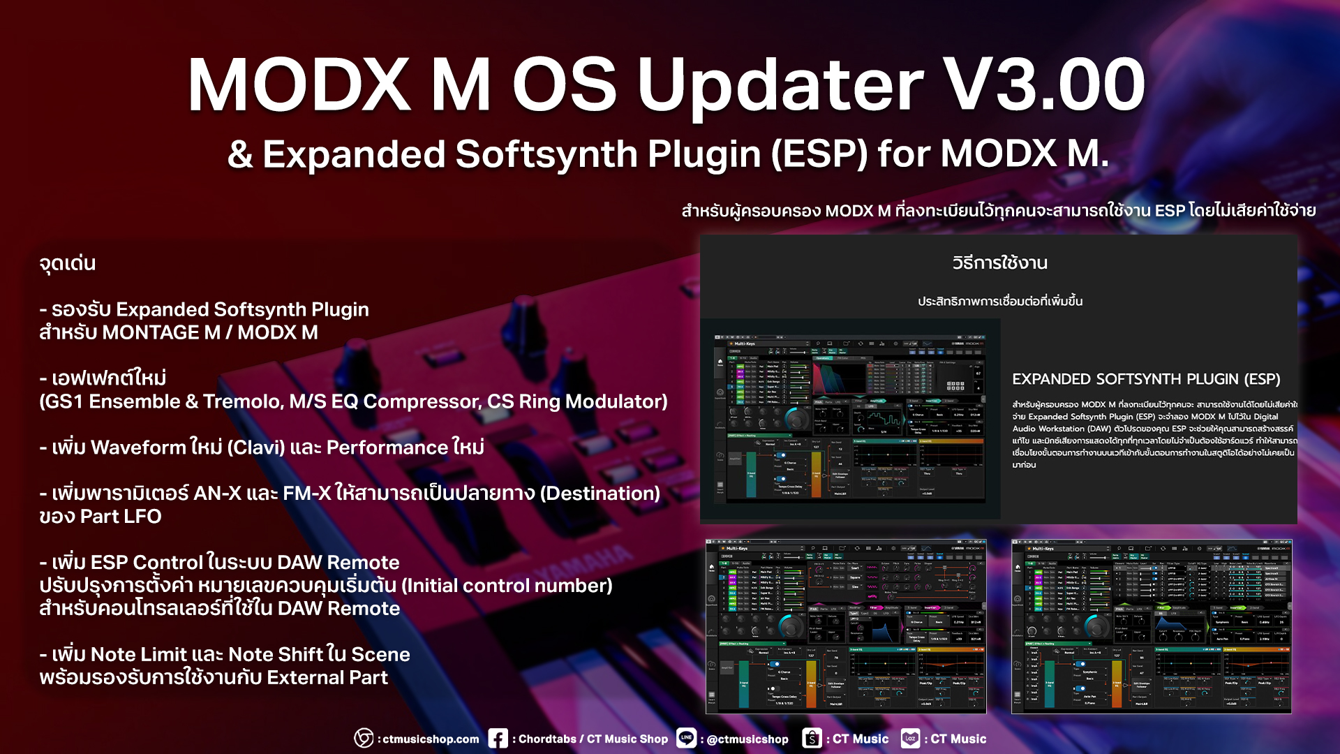 CT - มาแล้ว !! Expanded Softsynth Plugin สำหรับ MODX M v3.0 จุดเด่น ...