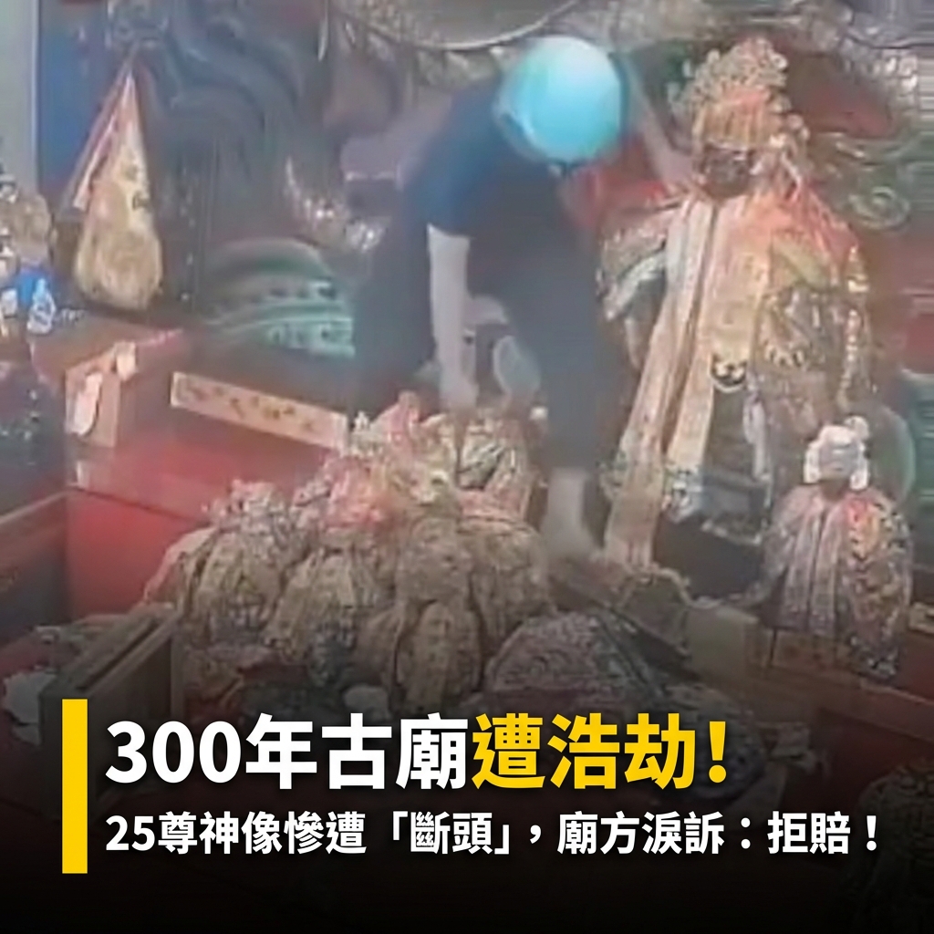 ENews - 太令人心痛了！傳承300年的信仰竟遭浩劫 😭 彰化知名古廟驚傳25尊神像慘遭「斷頭式」破壞 犯嫌不僅拒絕賠償，超扯「黑歷史」全 ...