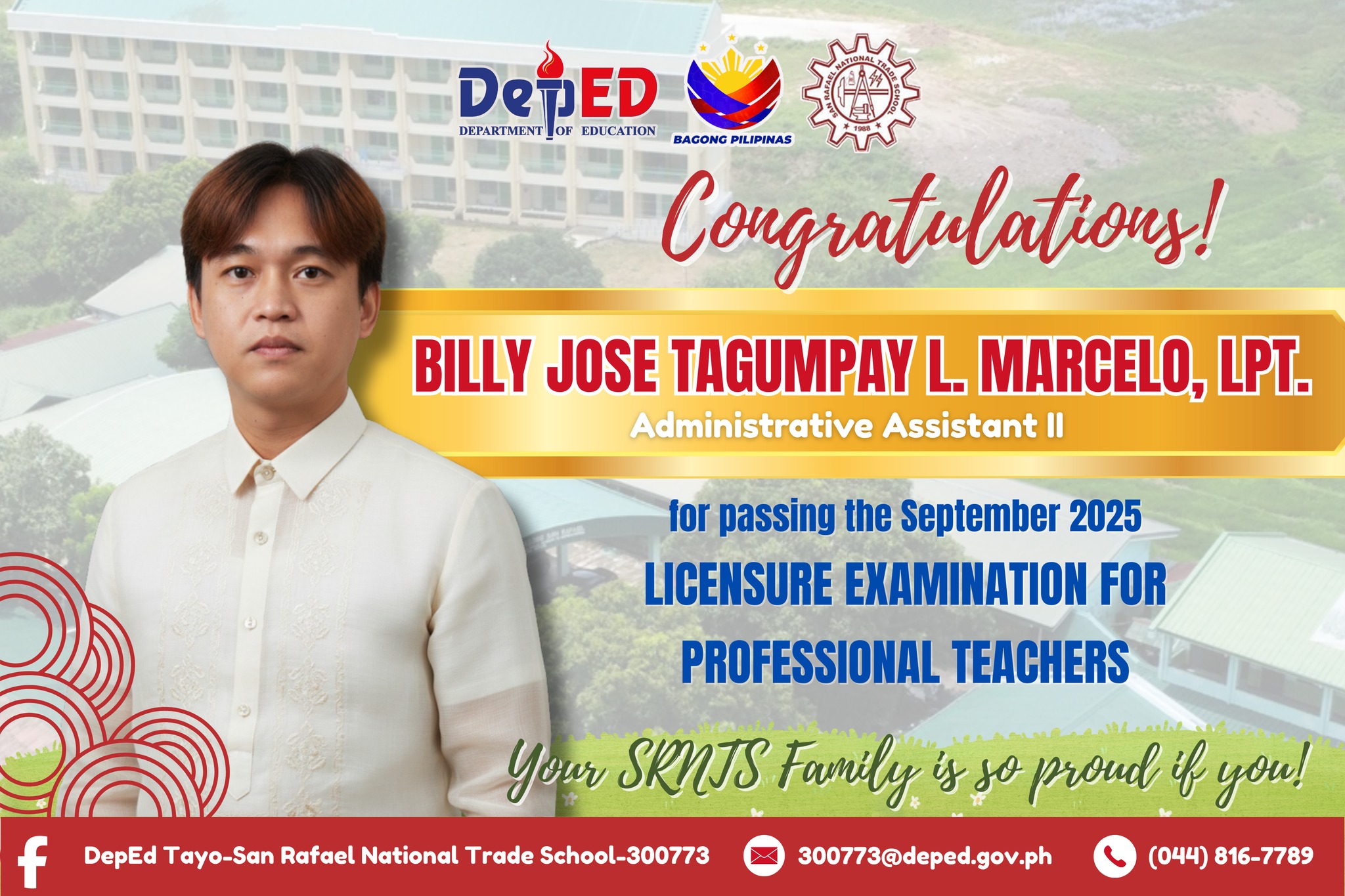 DepEd Tayo - San Rafael National Trade School - 300773 - Happy Tuesday ...