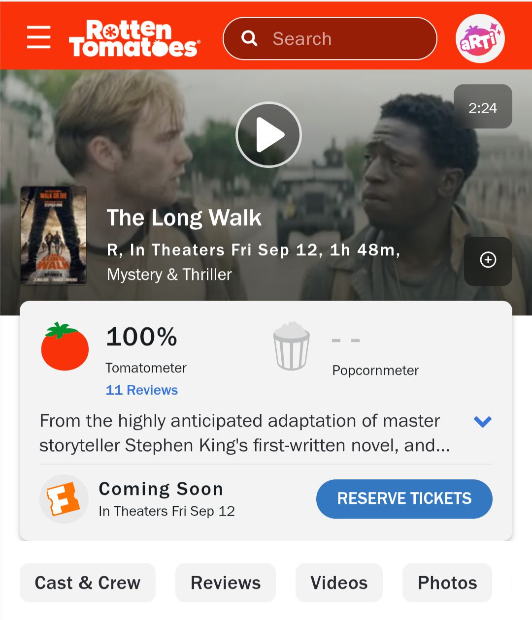 Somos Cinéfilos - #TheLongWalk (Camina o Muere) debuta con... | Facebook