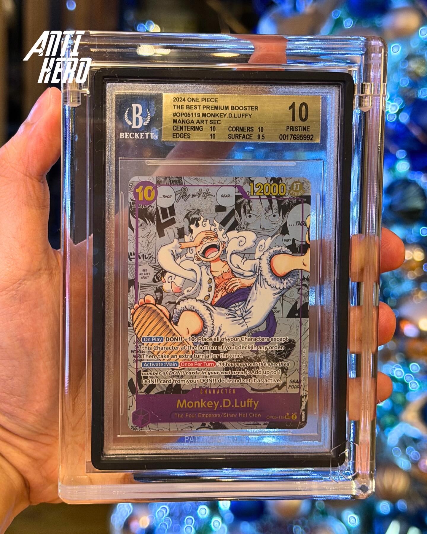 Monkey.D.Luffy (Manga) BGS 10 One Piece • Premium Booster SEC