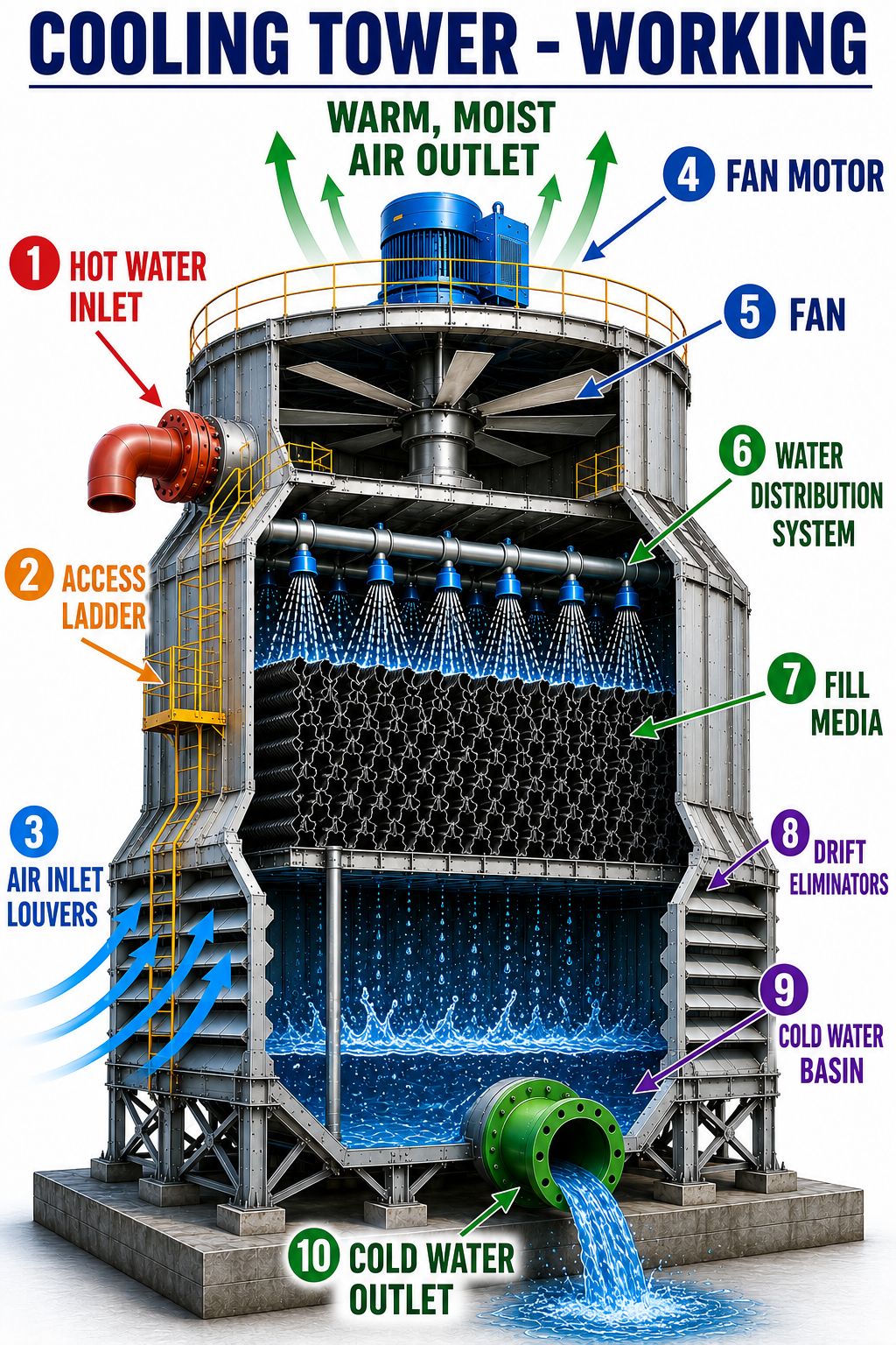 bac water tower parts Cooling system diagram for HVAC and industrial processes AOD 9604: Pure Fat