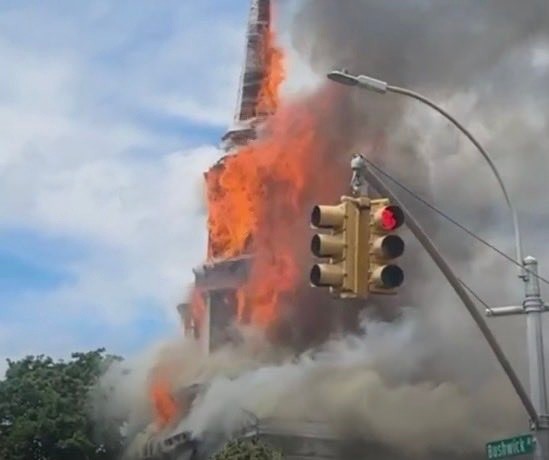 Brooklyn *3rd Alarm* 855 Bushwick Ave Heavy fire in a church