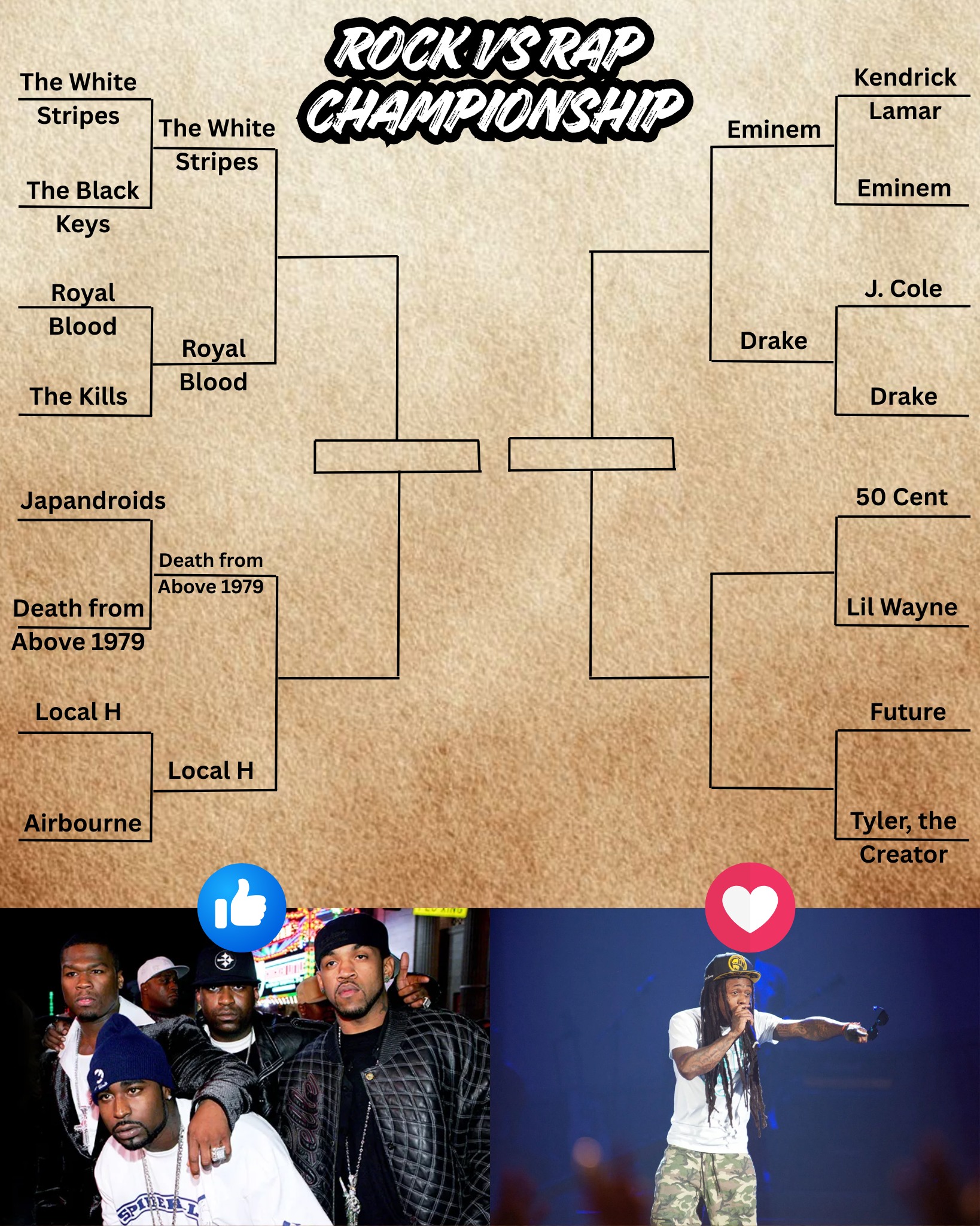 Rock vs Rap Championship 50 Cent vs Lil Wayne 50 Cent 50 Cent 