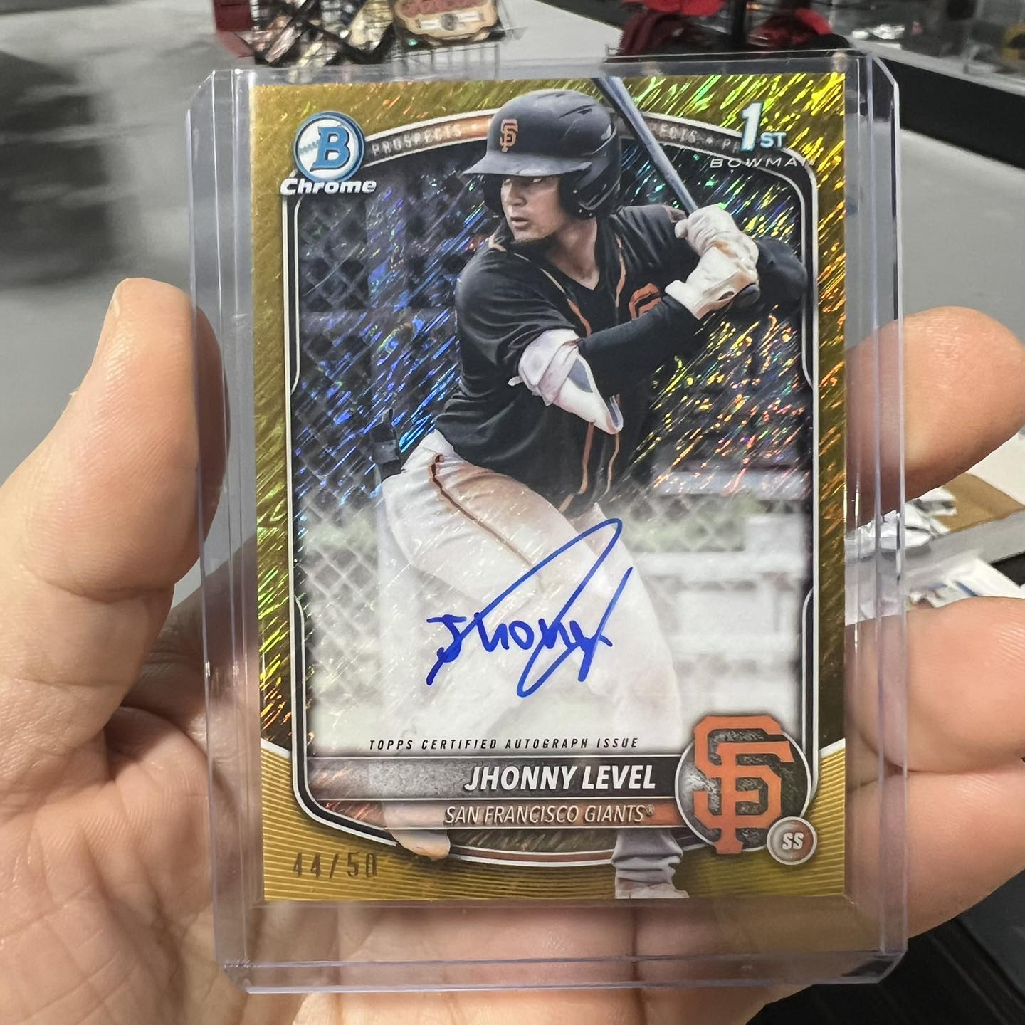 Pulled PJ Morlando rookie auto from Bowman 2025