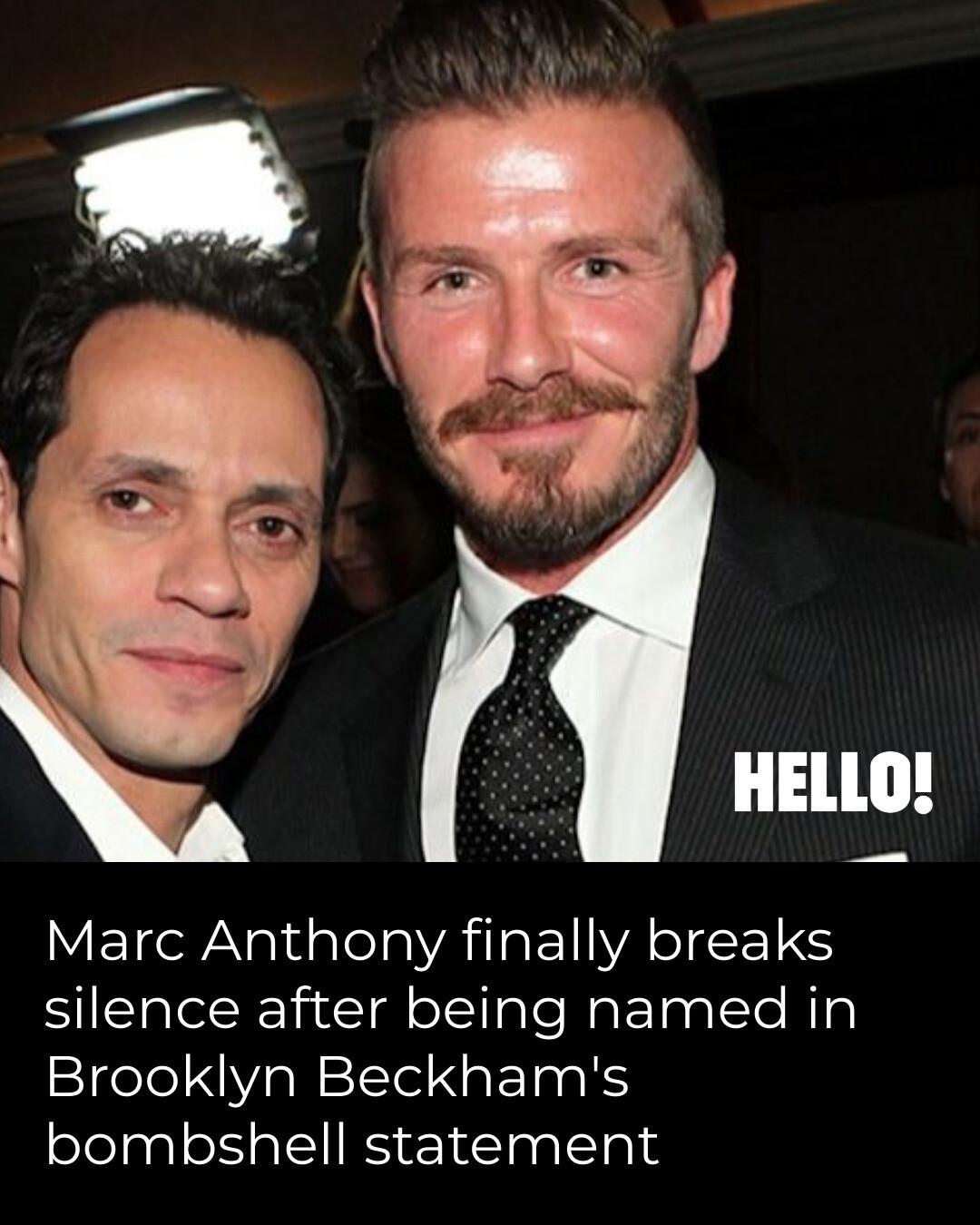 HELLO! - Marc Anthony has broken his silence after finding himself ...