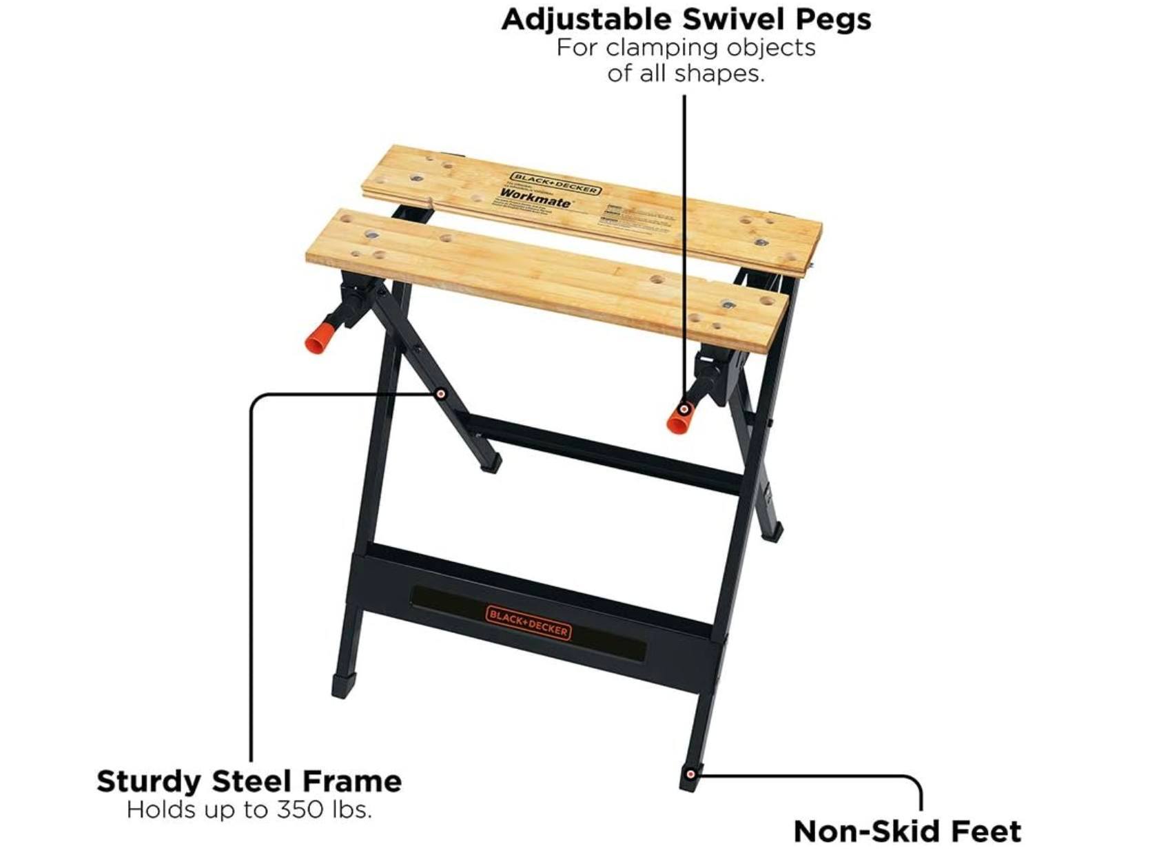 BLACK + DECKER Workmate Portable Workbench 350-Pound Capacity - Ladders ...