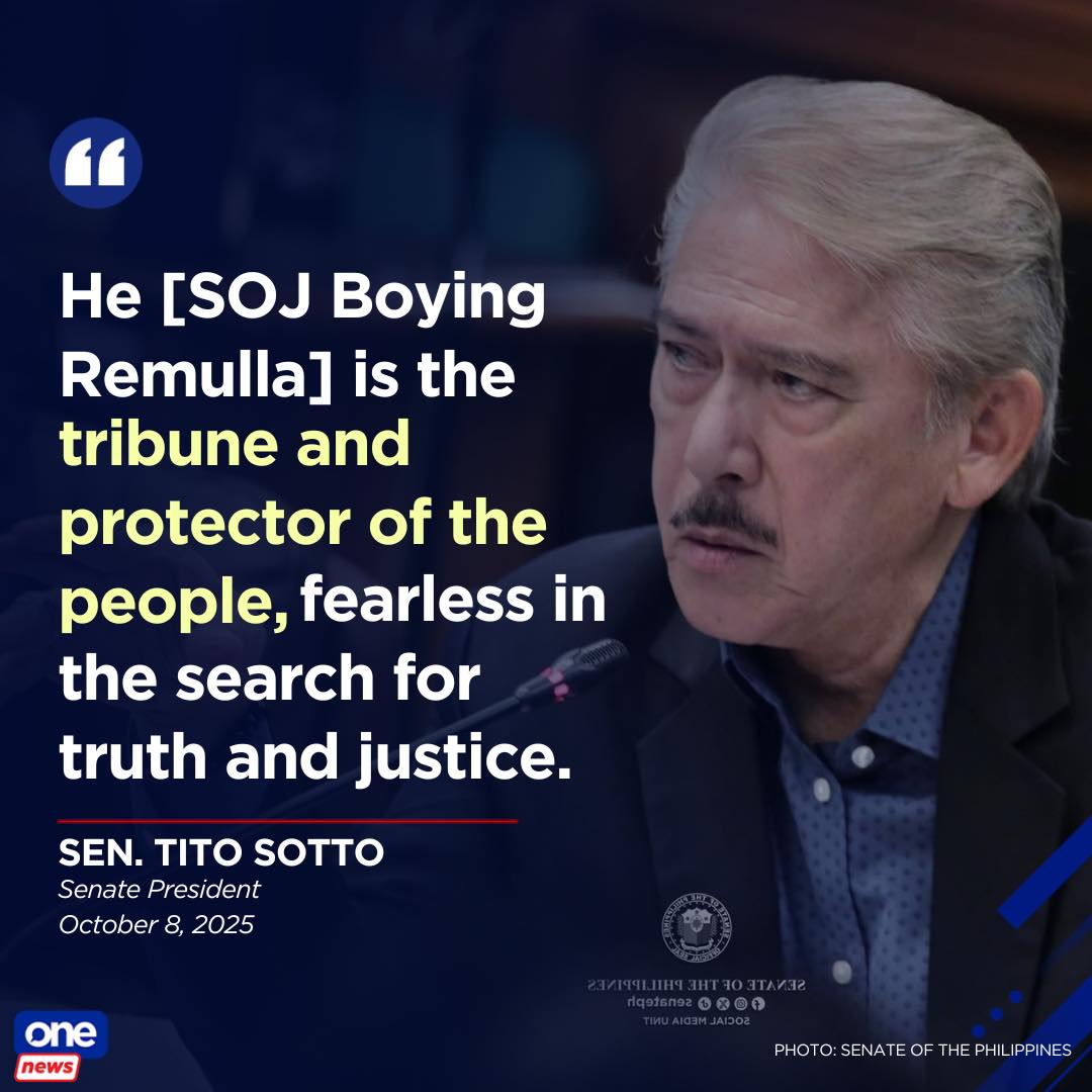 ONE - Senate President Tito Sotto welcomed on Wednesday the appointment ...