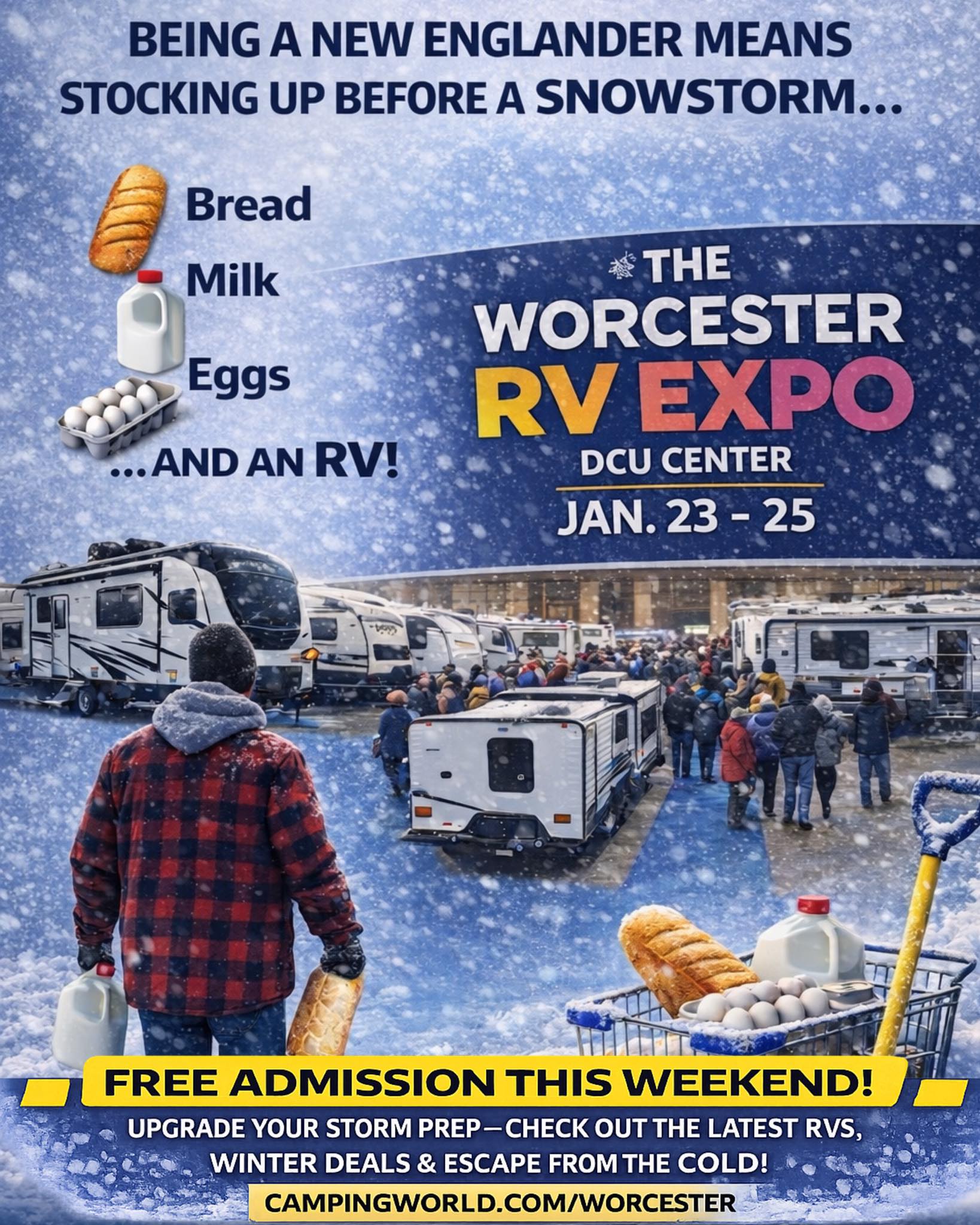 DCU - ️ New Englanders when snow is in the forecast: 🍞, 🥛, 🥚, & maybe ...
