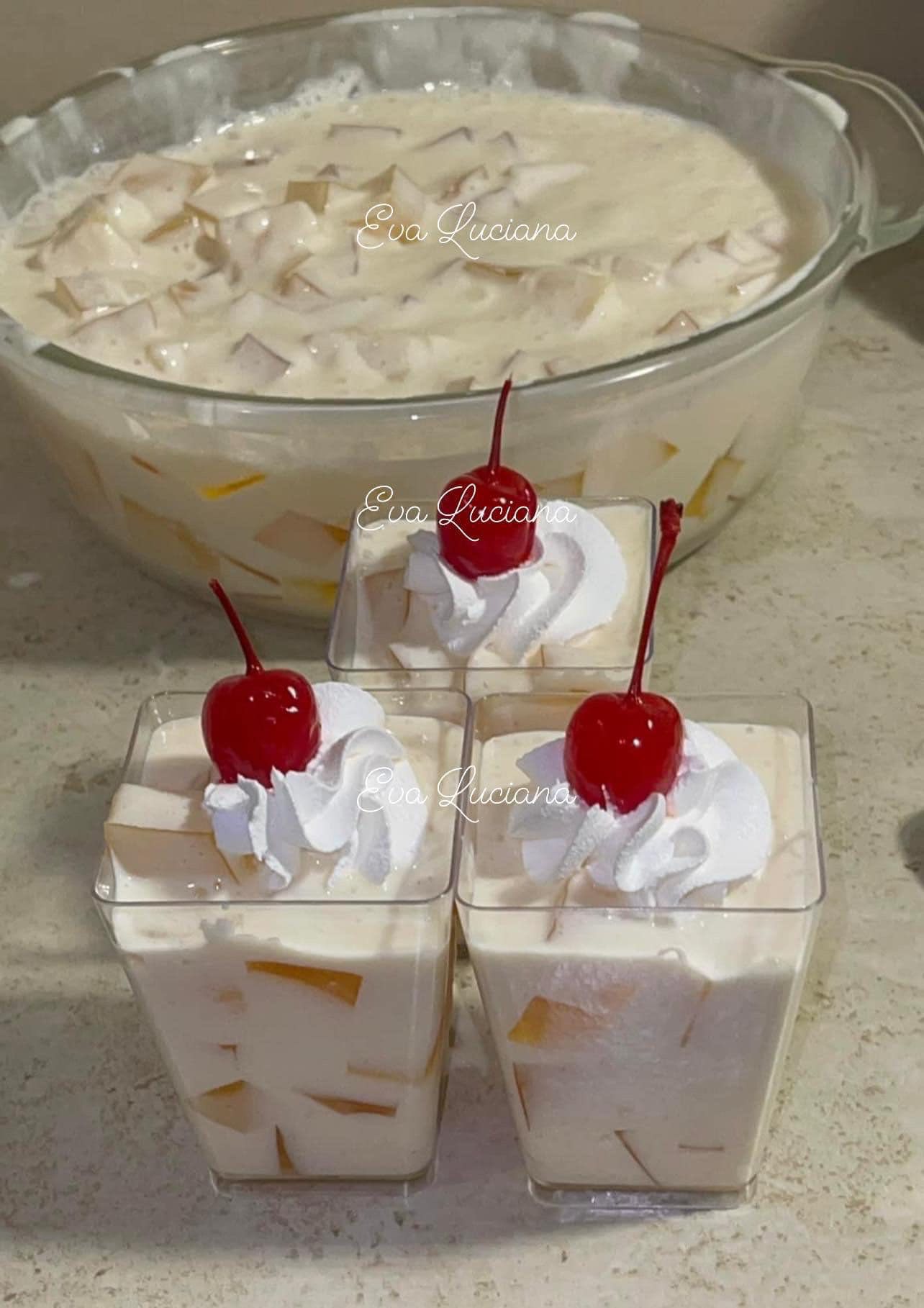 Luciiana - POSTRE DE PIÑA 🍍 🍍🍍🍍 INGREDIENTES 1 gelatina sabor a piña ...