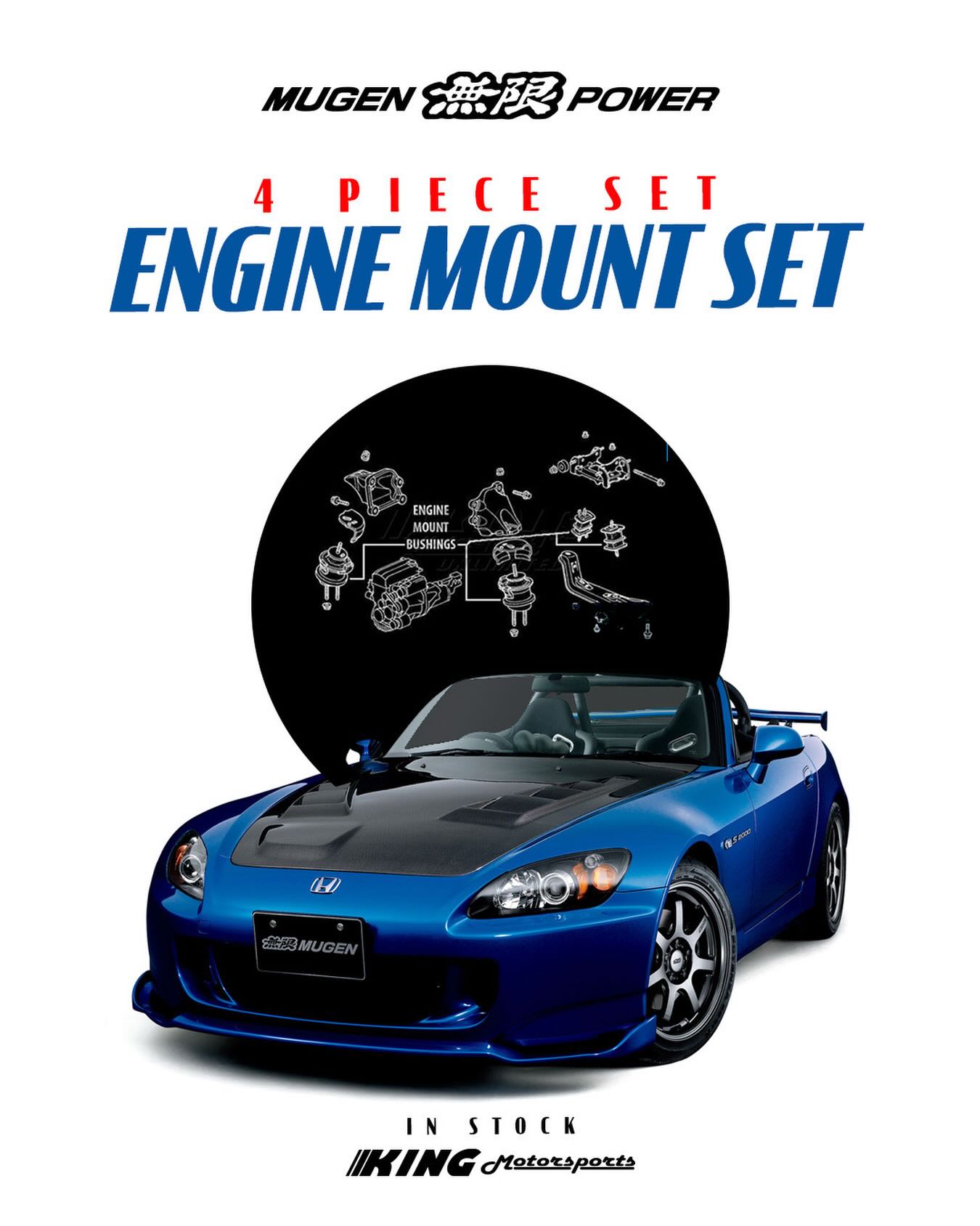 Mugen 4-Piece Engine Mount Sets — BACK IN STOCK! S2000 owners, it 