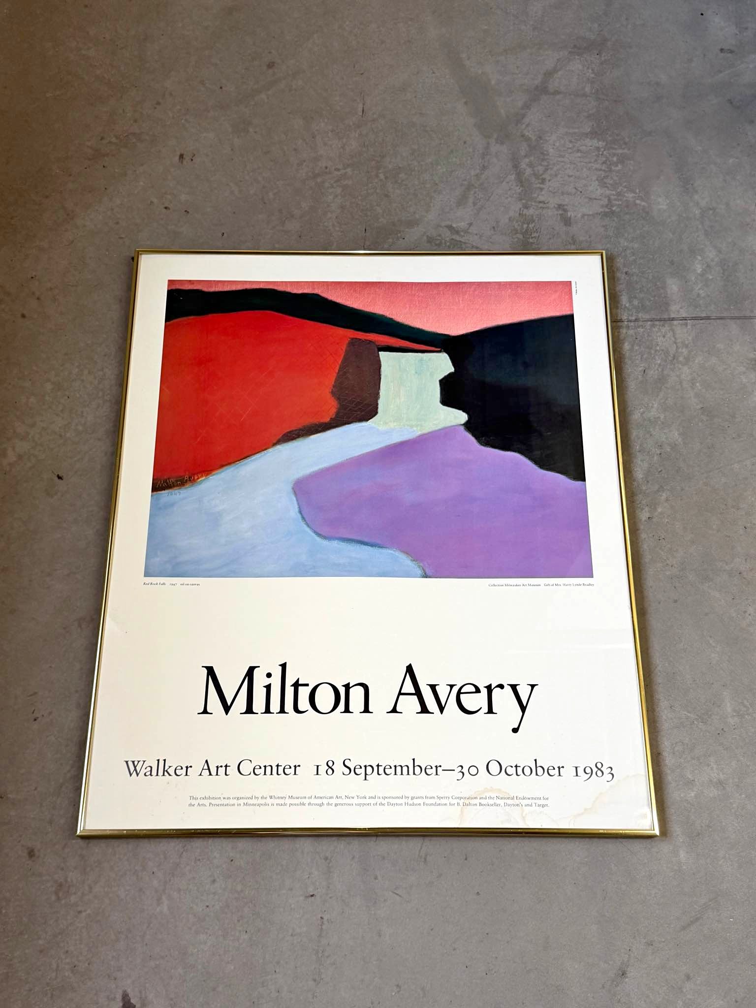 Rare original Milton Avery vintage 1983 walker art center framed ...