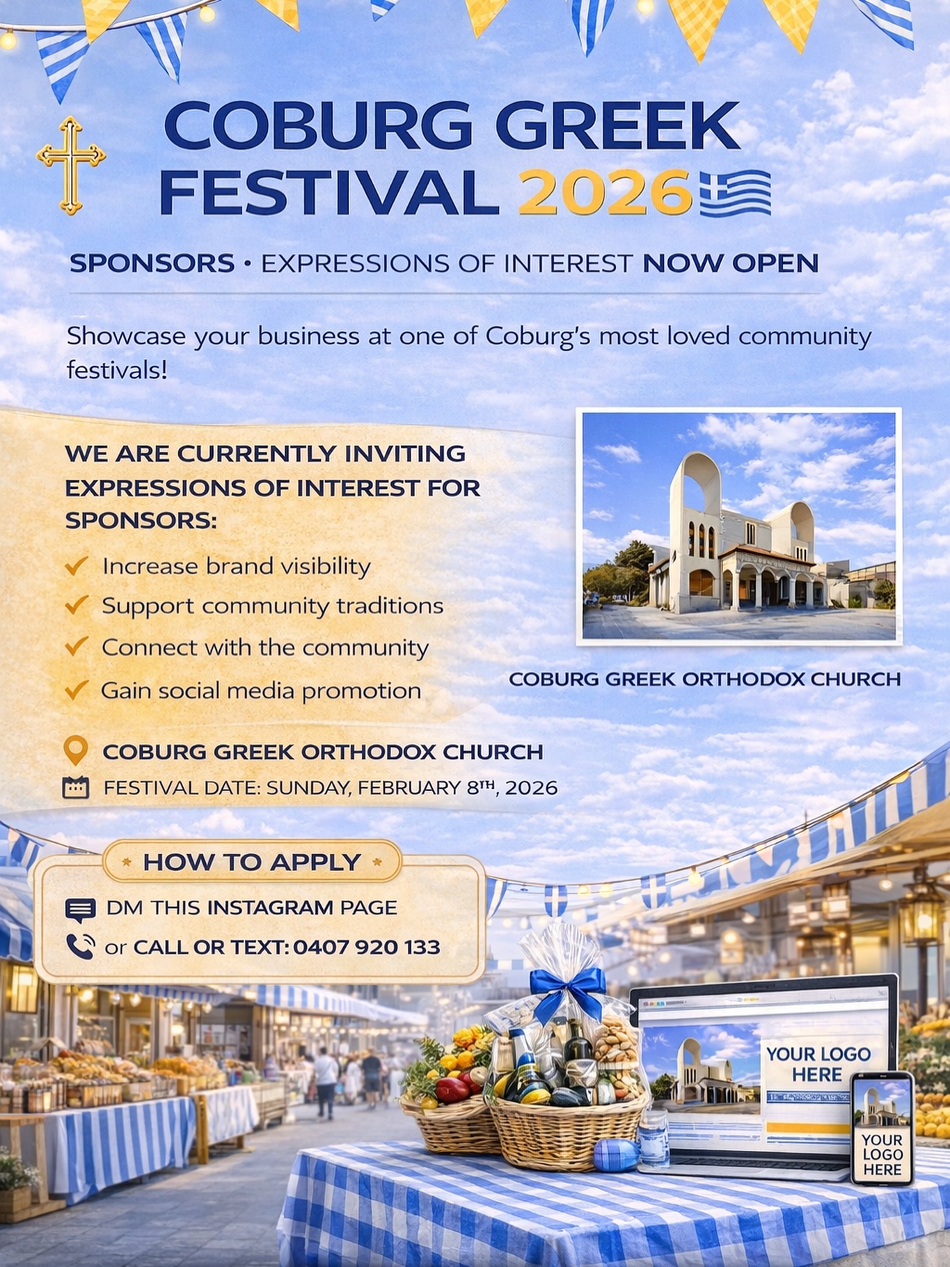 🇬🇷 COBURG GREEK FESTIVAL 2026 – CALLING SPONSORS 🇬🇷 Get ready for a ...