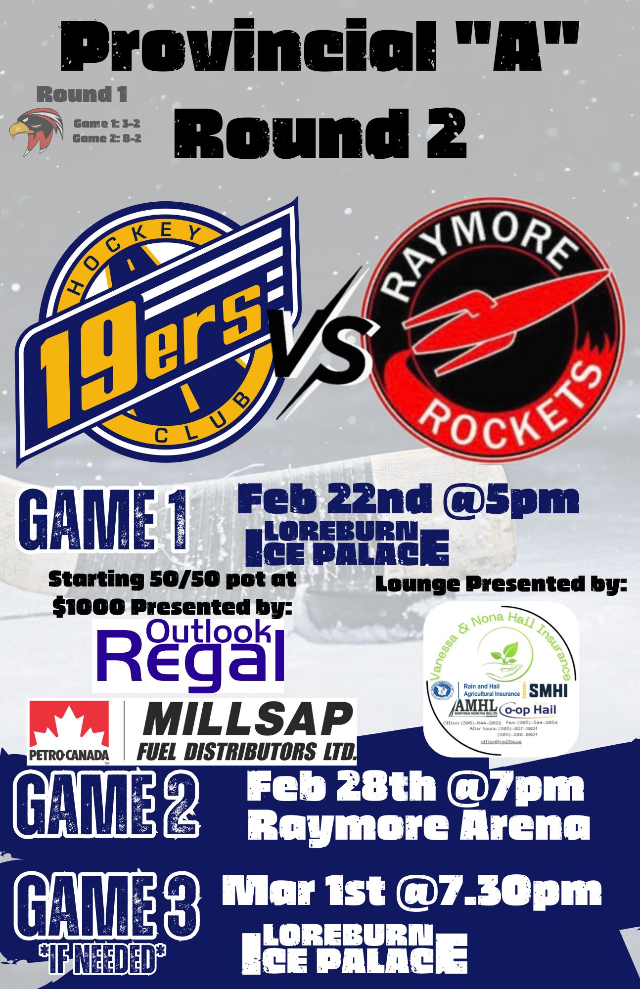 19ers - Here are your dates for Round 2 Provincial Hockey | Facebook