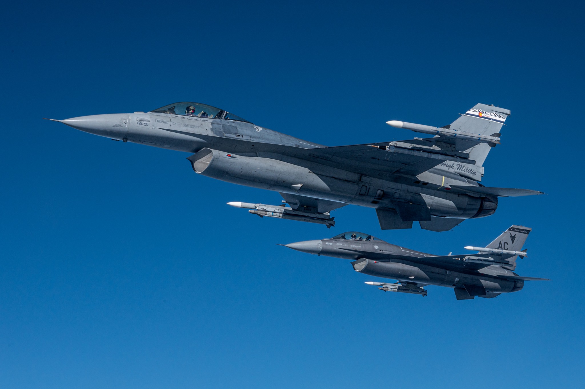 Ready to fly! ✈️ U.S. military aircraft line up on the runway