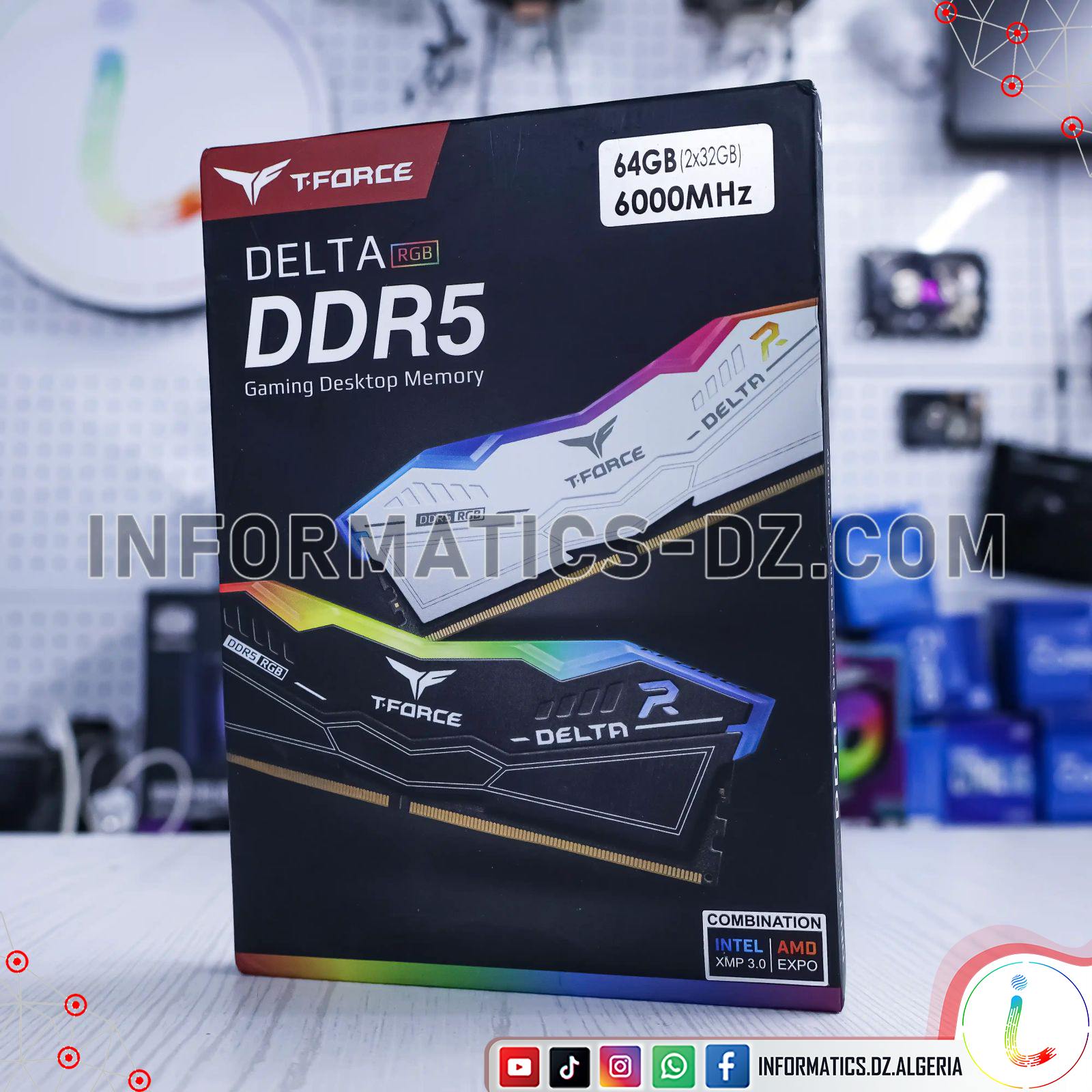 T-FORCE DELTA RGB DDR5 6000MHz 64GB (2x32GB) RAM Prices : 32GB 