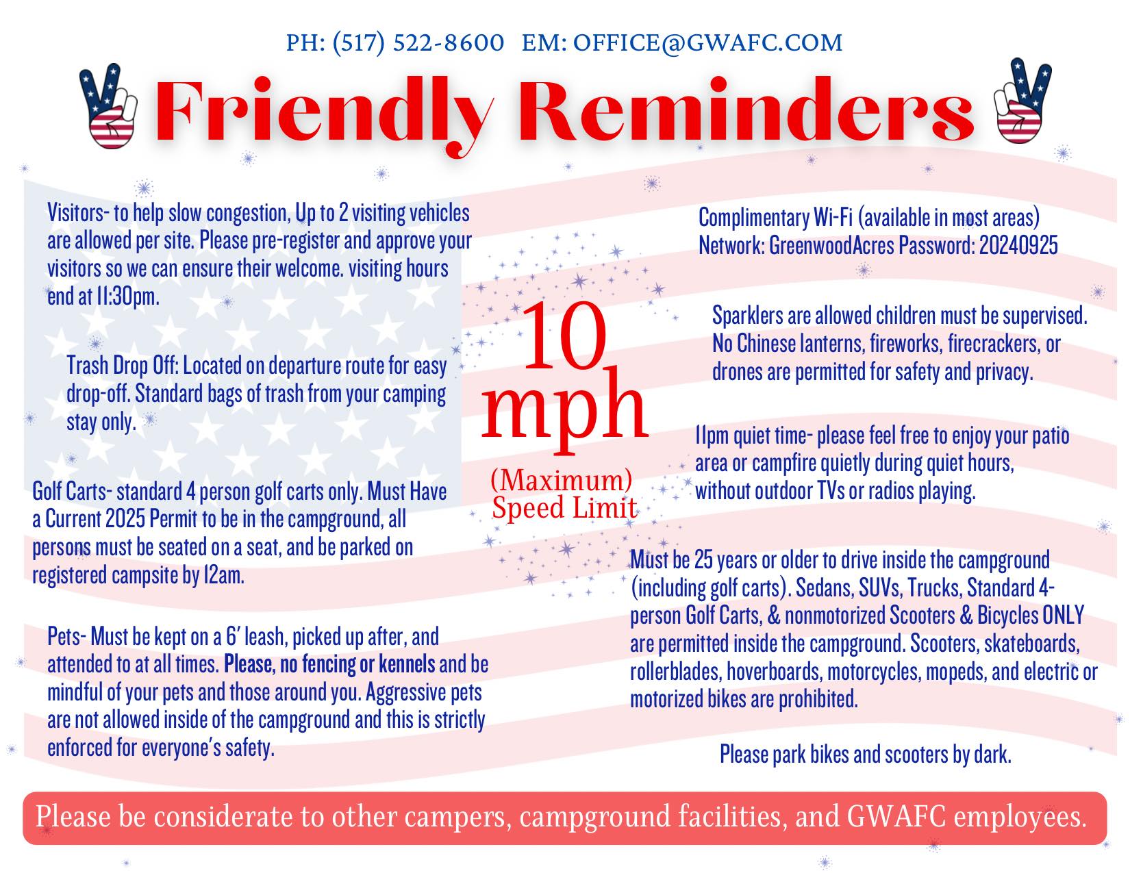Greenwood - Howdy campers, Happy Independence Day! Here are some ...