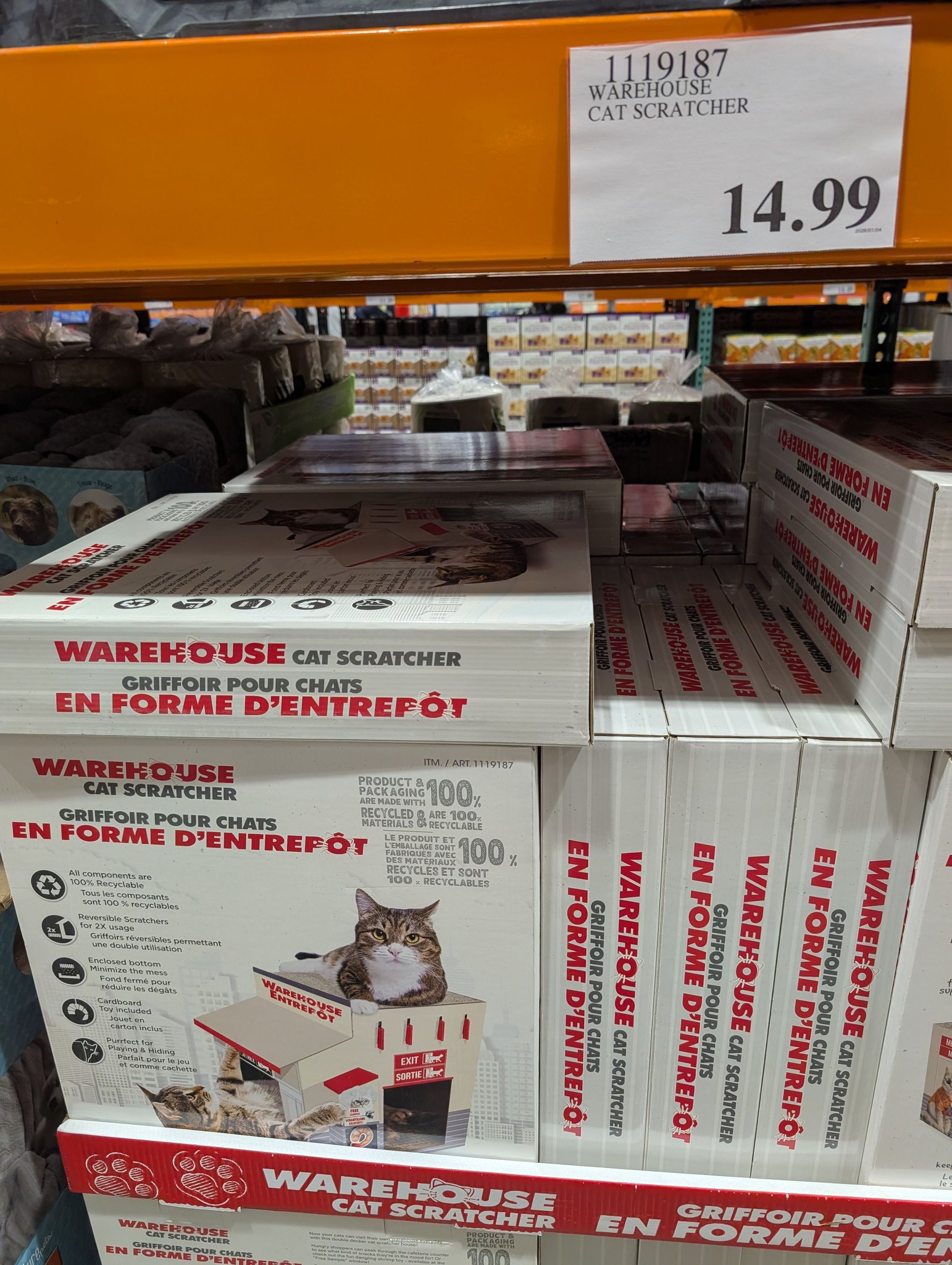 Costco Warehouse Cat Scratcher. Hot hot item and will be sold out