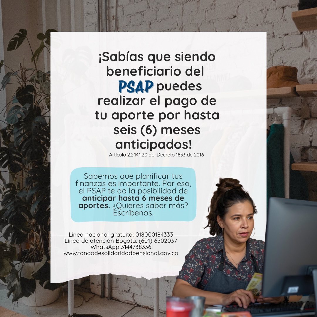 Fondo - ¡Sabías que siendo beneficiario del PSAP puedes realizar el ...