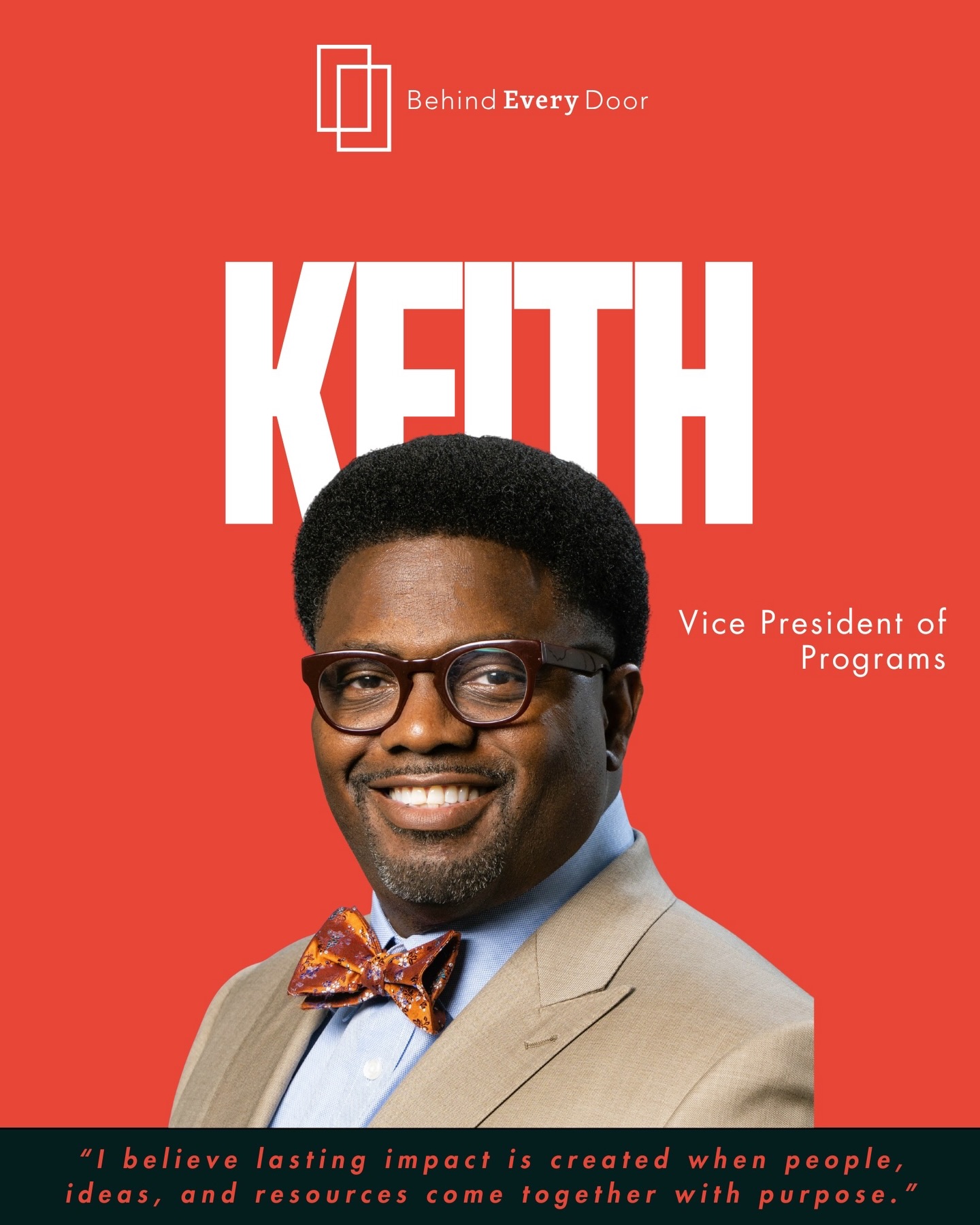 Meet Keith Vinson – Vice President of... - Behind Every Door | Facebook