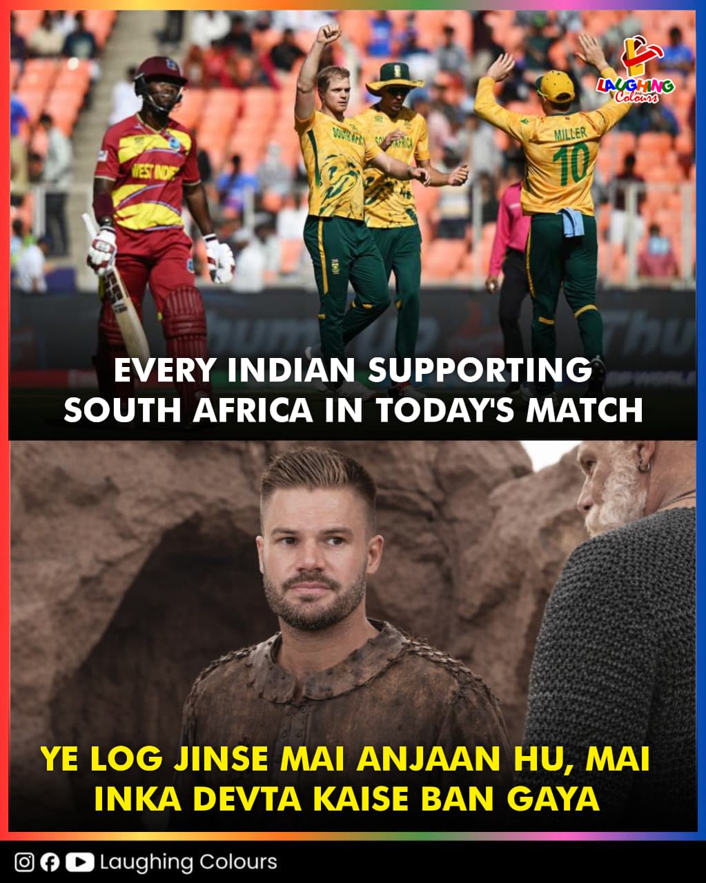Indians backing South Africa today 🏏... - Laughing Colours | Facebook