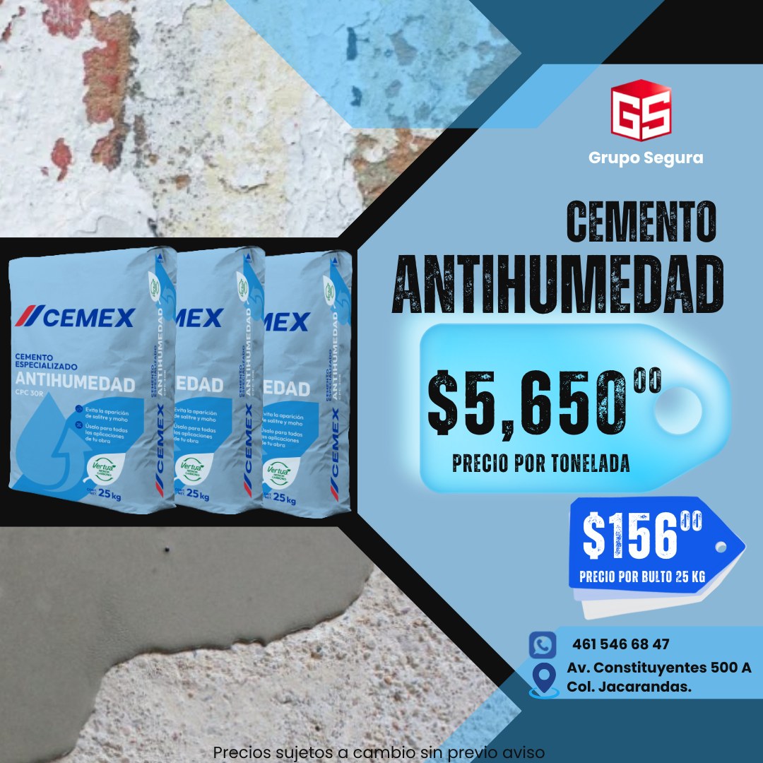 Grupo - 🏗️💧 ¡Protege tu obra de la humedad con CEMEX! 🔹 Cemento ...