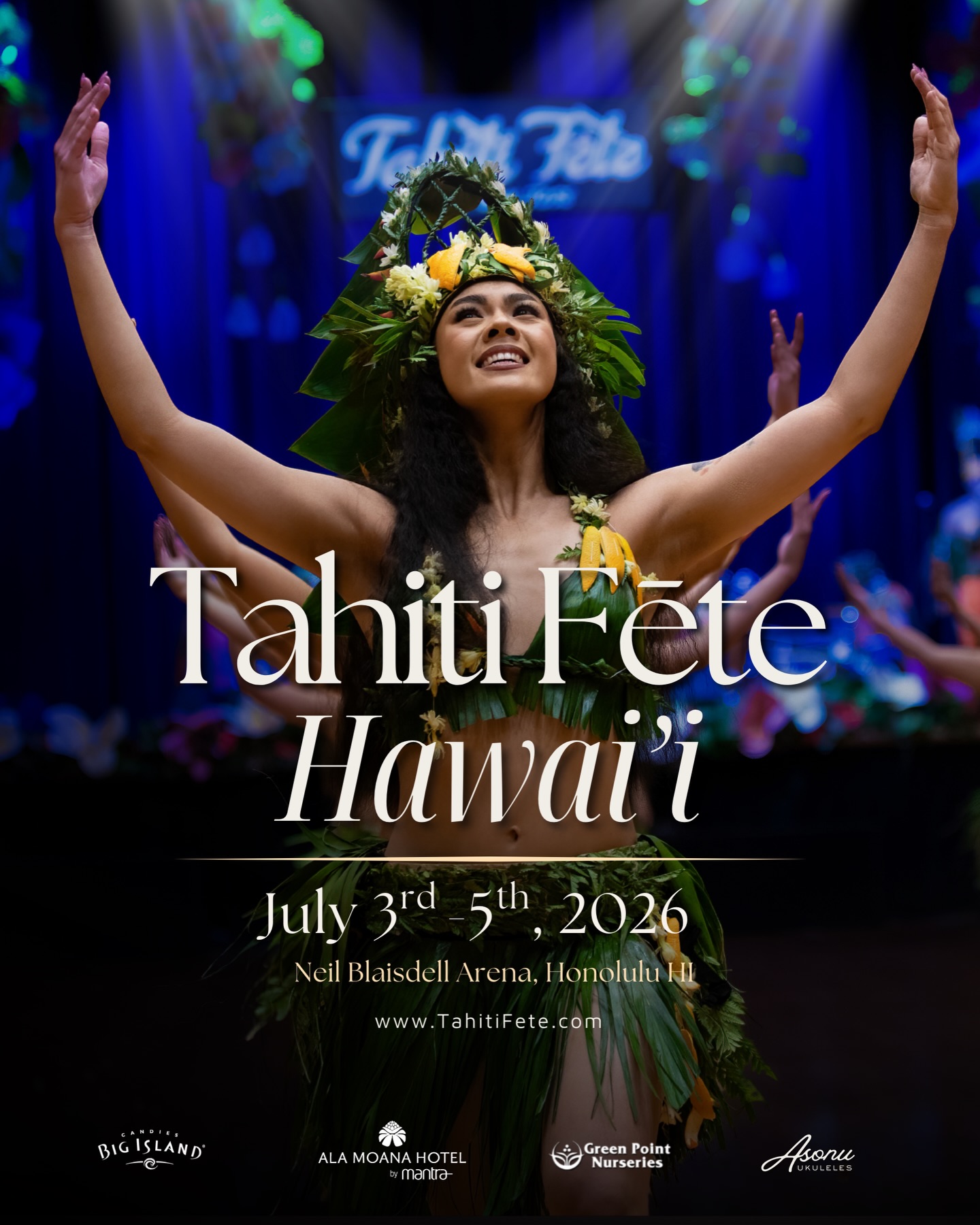 タヒチ　ONO’Uフェスティバル Tahiti Fete Hawaii 2026 at Neil Blaisdell Arena