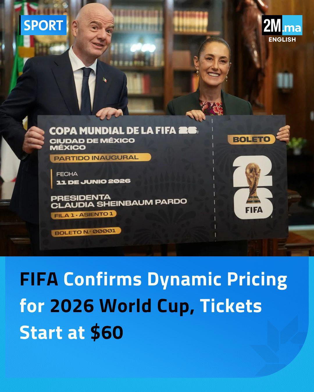 2M.ma - FIFA will introduce dynamic pricing for 2026 World... | Facebook