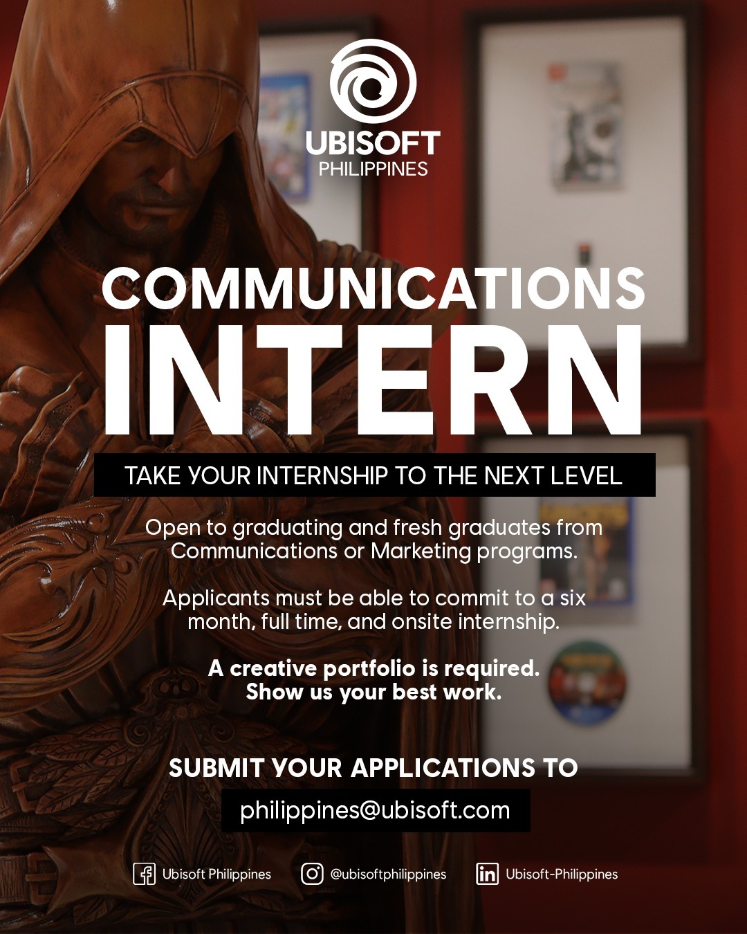 Ubisoft - Take your internship to the next level! 🔥 We're looking for a ...