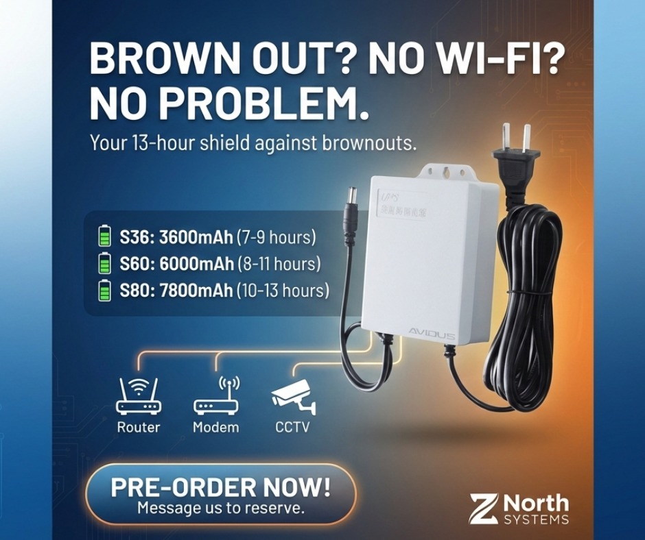 ZNorth - Brown out? No Wi-Fi? No Problem. ⚡️ Keep your Router and CCTV ...