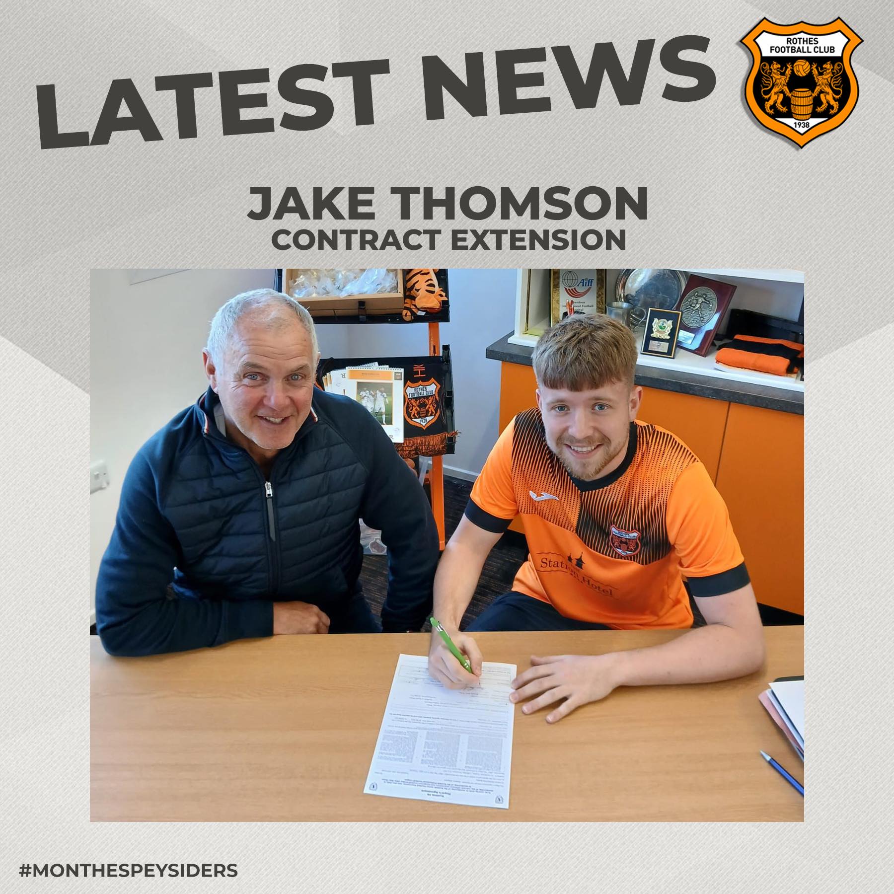 Rothes - We are delighted to announce that Jake Thomson has signed a ...