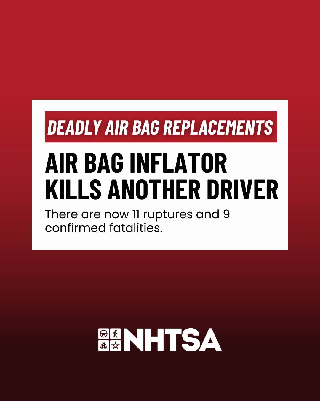 NHTSA - ‼️ Alert! ‼️ A DTN air bag inflator has ruptured... | Facebook