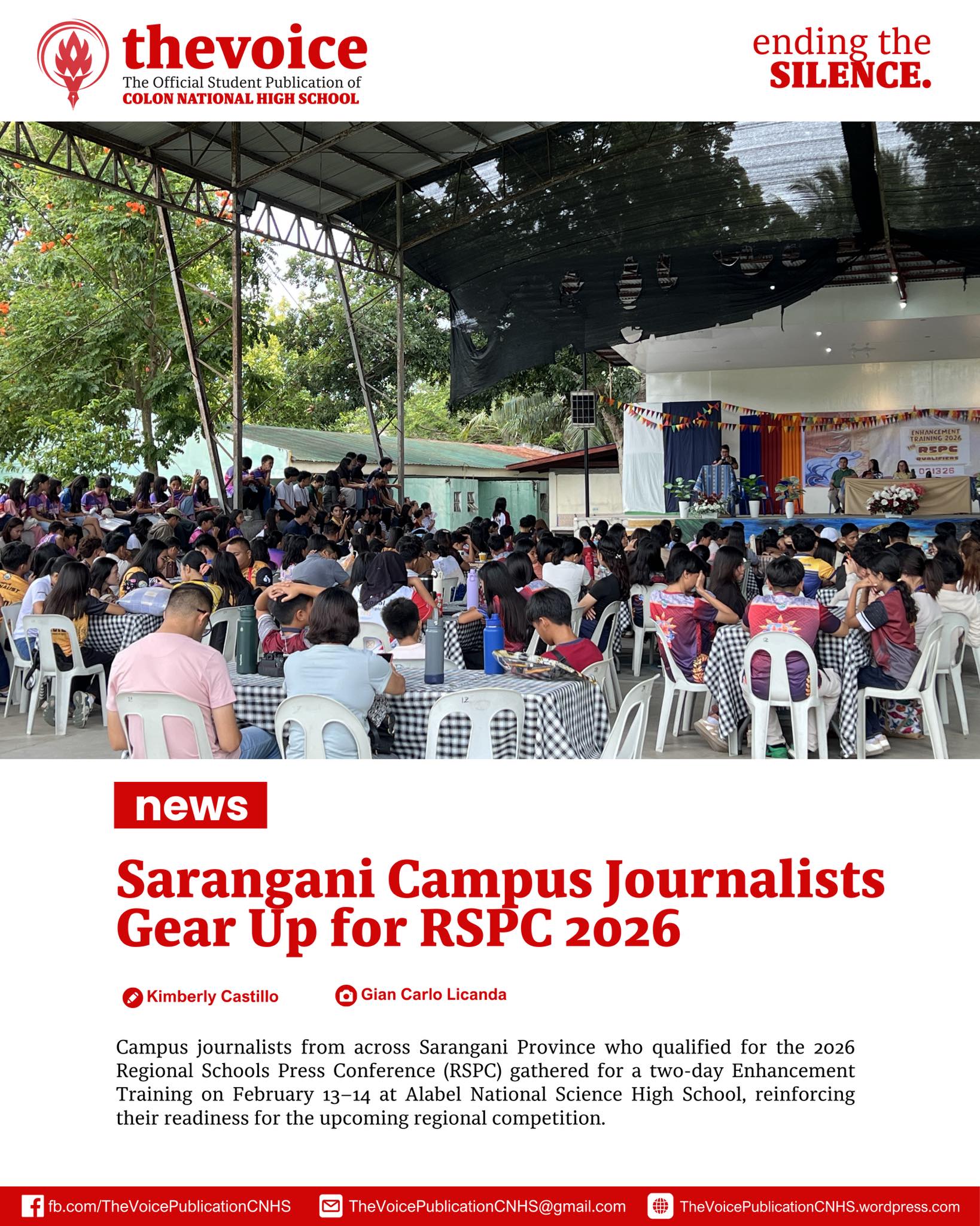 The Voice - NEWS | 𝐒𝐚𝐫𝐚𝐧𝐠𝐚𝐧𝐢 𝐂𝐚𝐦𝐩𝐮𝐬 𝐉𝐨𝐮𝐫𝐧𝐚𝐥𝐢𝐬𝐭𝐬 𝐆𝐞𝐚𝐫 𝐔𝐩 𝐟𝐨𝐫 𝐑𝐒𝐏𝐂 𝟐𝟎𝟐𝟔 ...