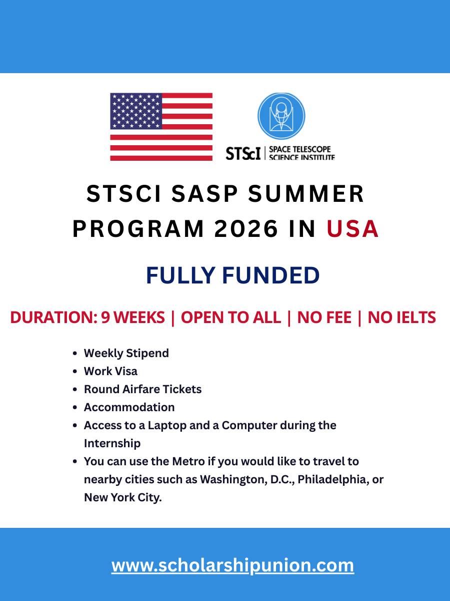 Scholarship - ☀️ STScI SASP Summer Program 2026 in USA | Fully Funded ...