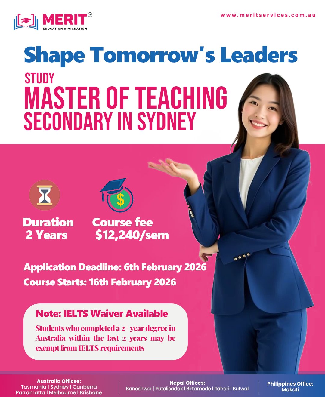 Merit - Shape Tomorrow's Leaders Pursue your Master of Teaching ...