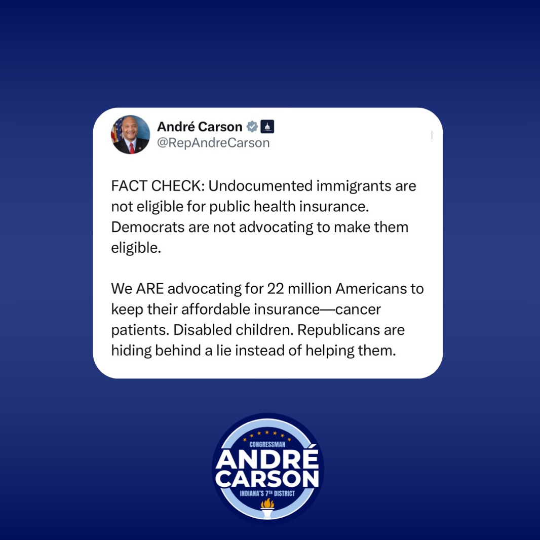 🚨FACT CHECK🚨Undocumented... - Congressman André Carson | Facebook