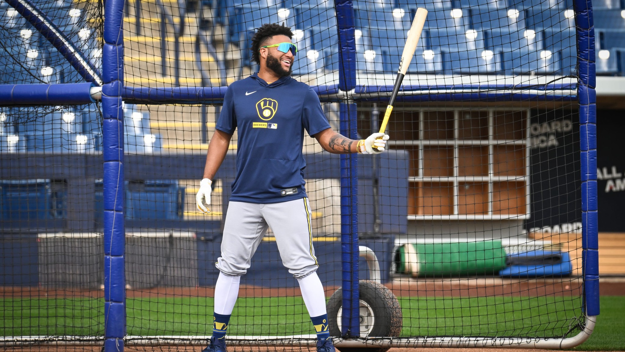 Christian Yelich, Jackson Chourio, Brice Turang and Sal Frelick 
