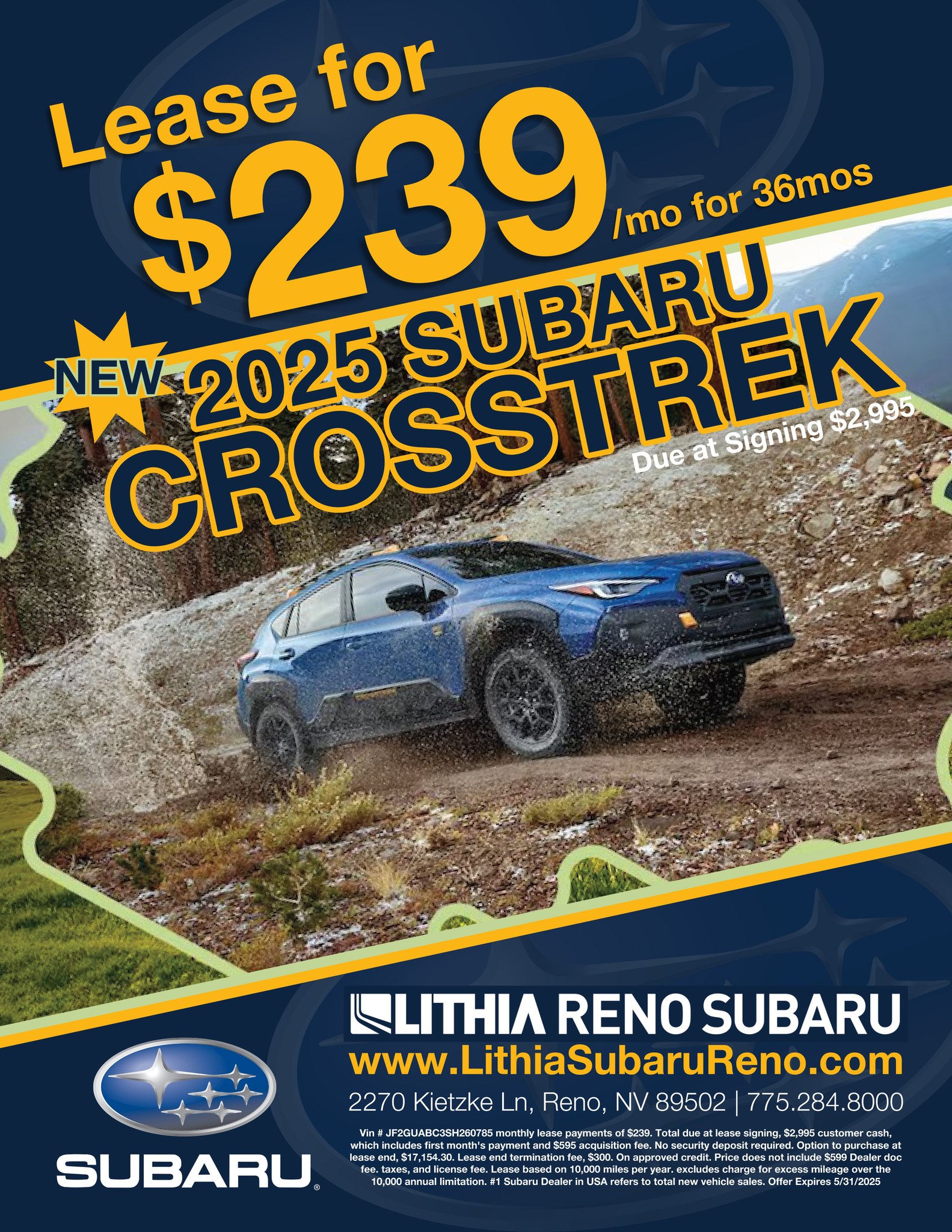 Reno - New for 2025! Lithia Reno Subaru Lease the all-new Subaru ...