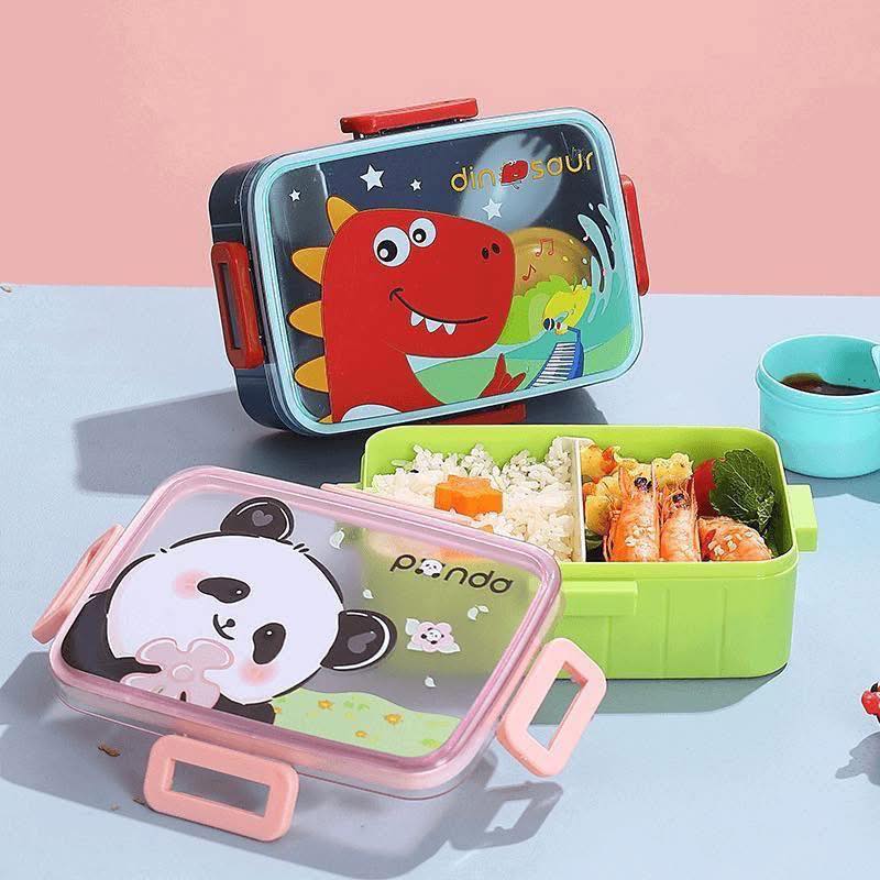Boîte à Goûter Enfant Jurassic World - 3 Compartiments, Sans BPA, Dimensions 20x17x7 Cm, Pratique Pour L'école Et Les Sorties