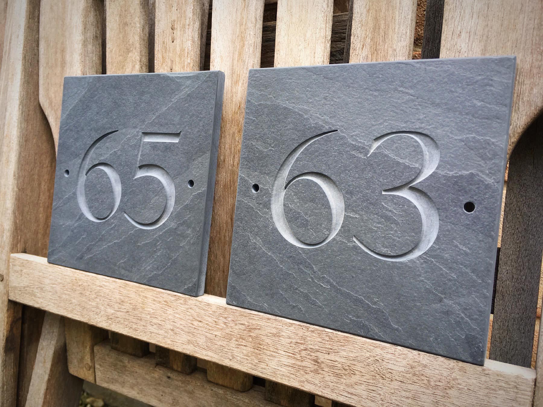 Riven Stone and Slate Signs