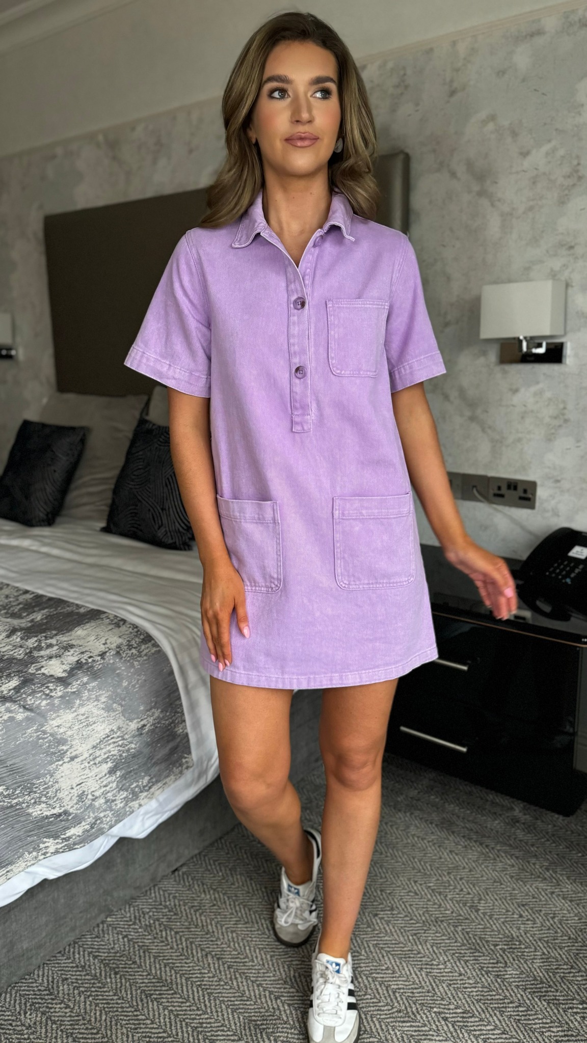 Turn heads in the Marissa Purple Denim Mini Dress – the perfect flirty, fun and effortless look for day-to-night slay. 💜✨👗 Shop Now: www.getthattrend.com/products/marissa-purple-denim-mini-dress